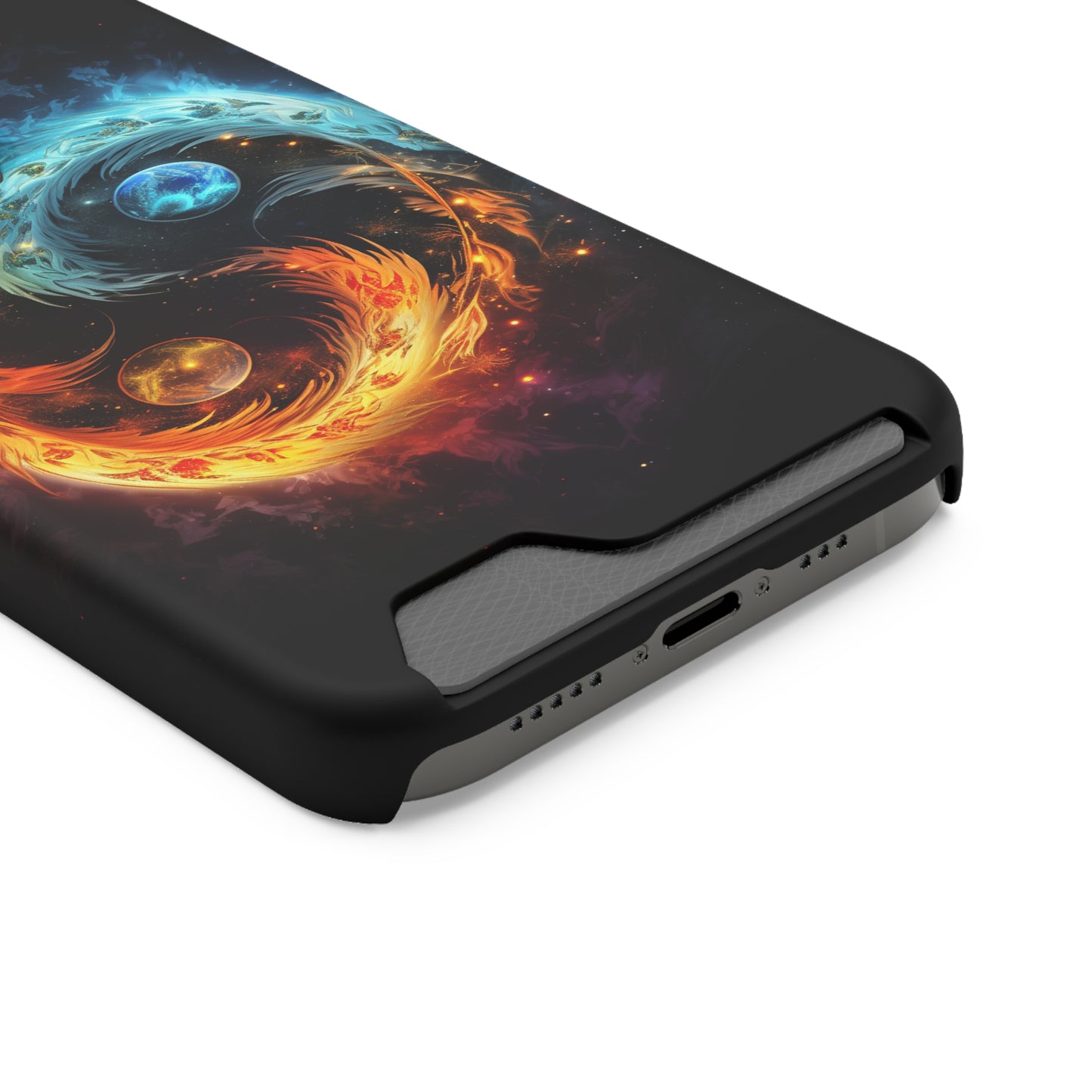 Ying Yang Phone Case With Card Holder