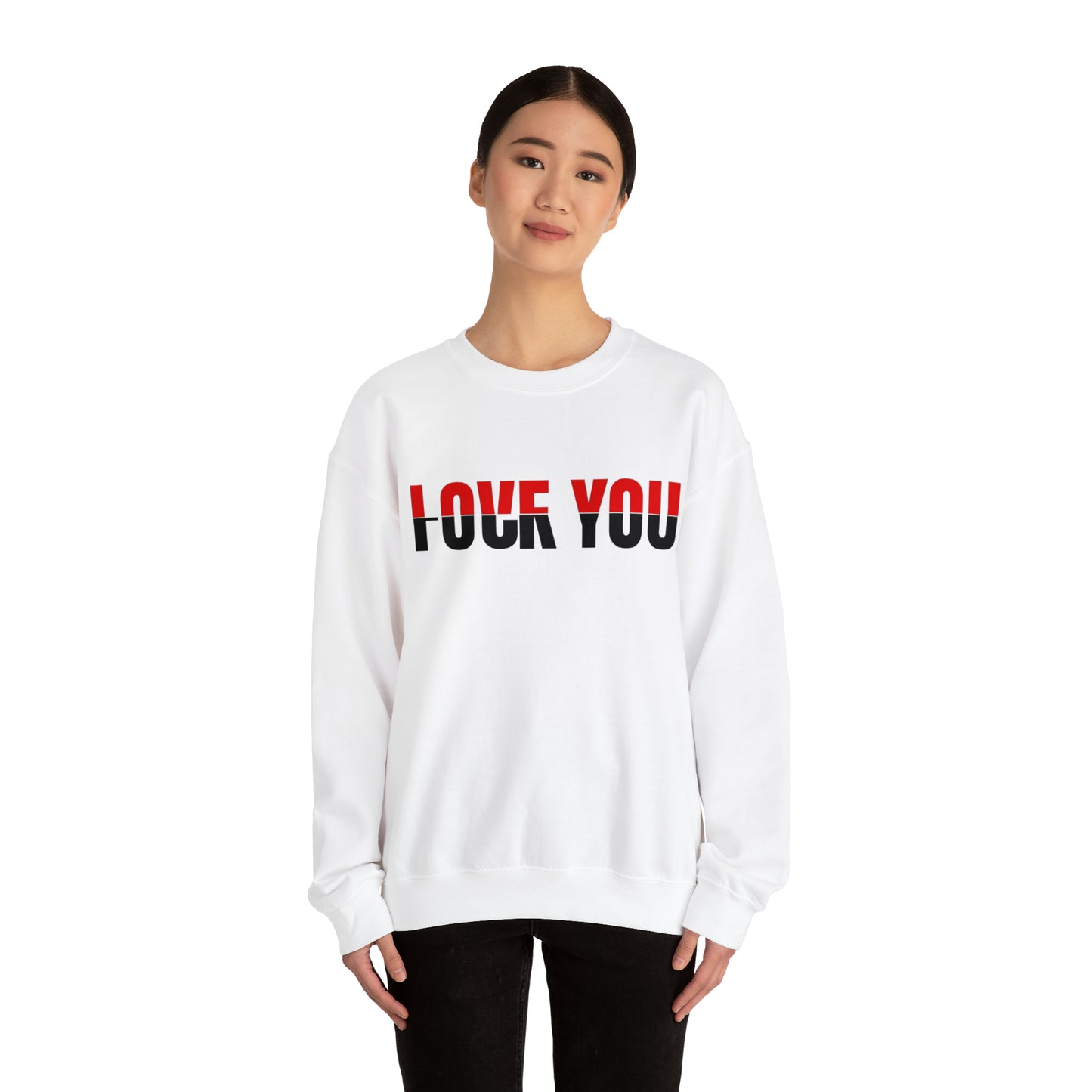 Love u F*** u Rose Heavy Blend™ Crewneck Sweatshirt