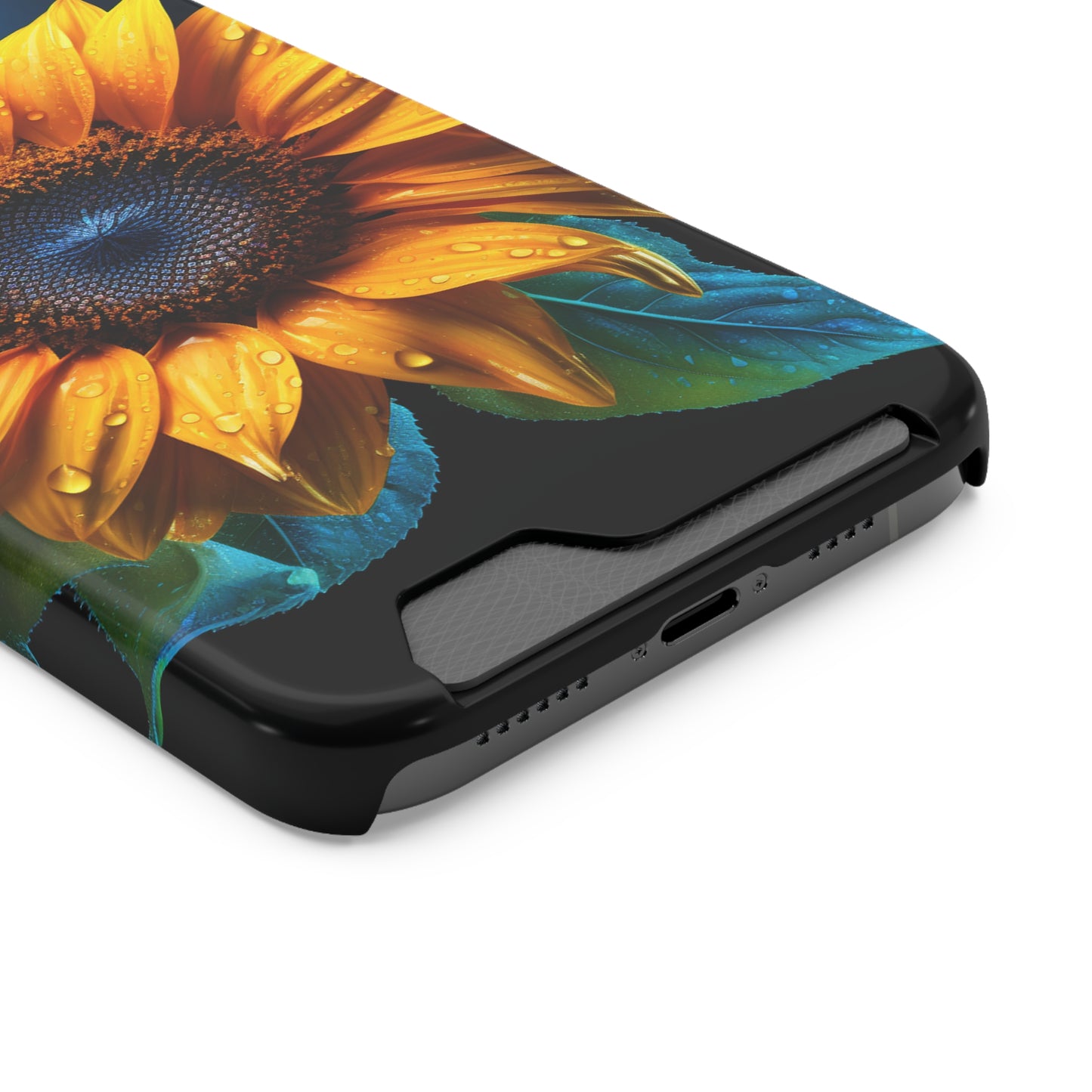 Stardust Divine Design Sunflower Phone Case With Card Holder