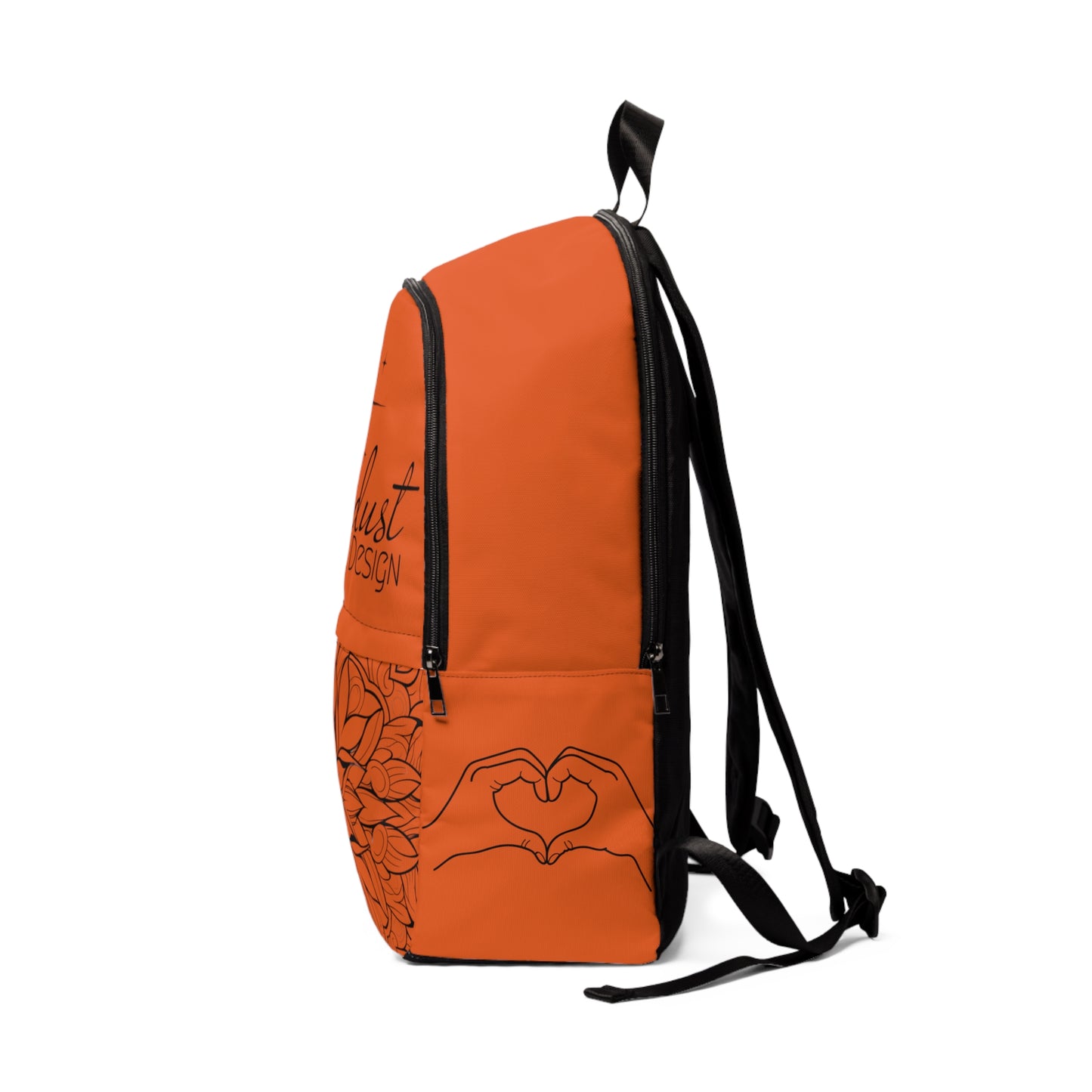 Orange Stardust Fabric Backpack