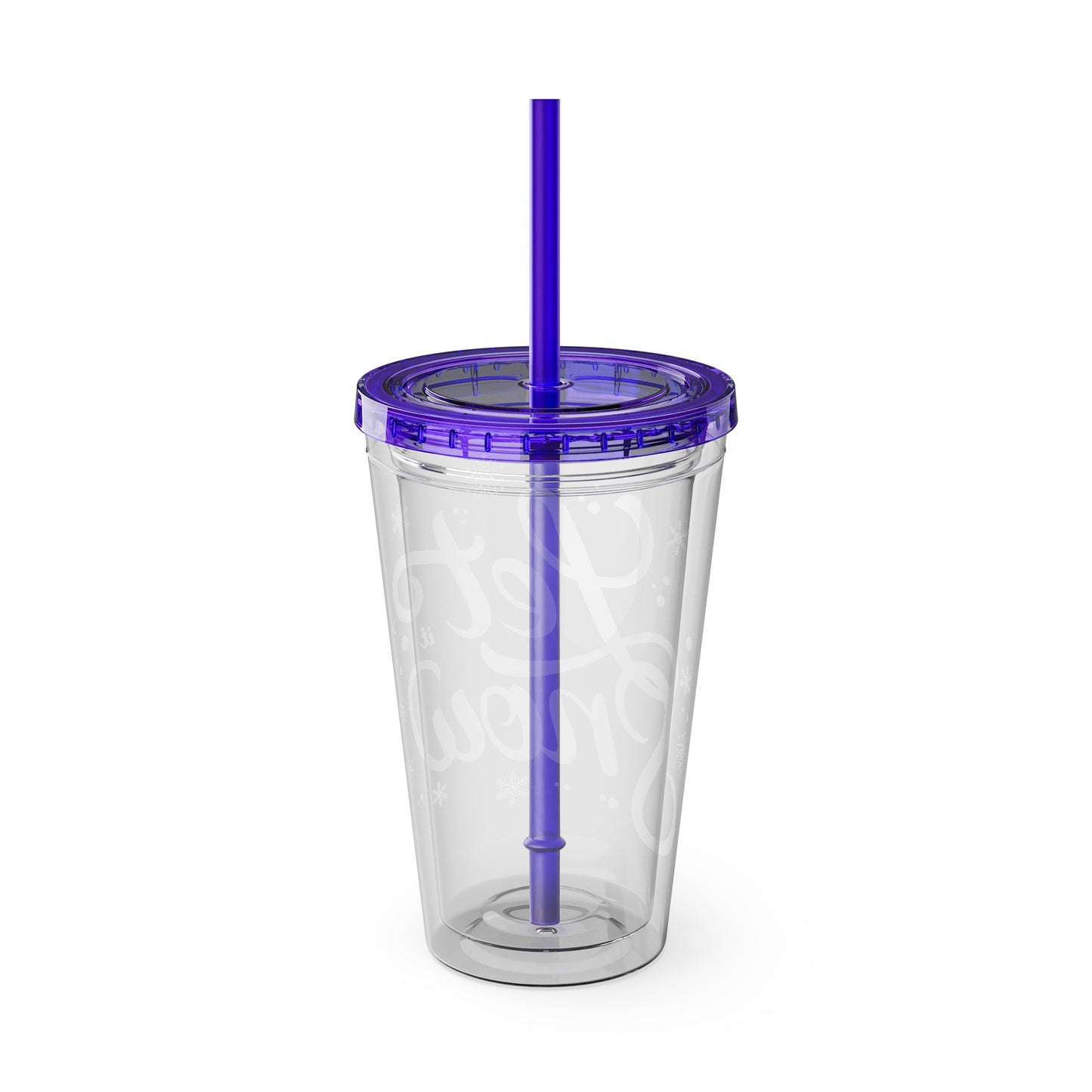 Let it Snow Tumbler with Straw, 16oz - Stardust Divine Design