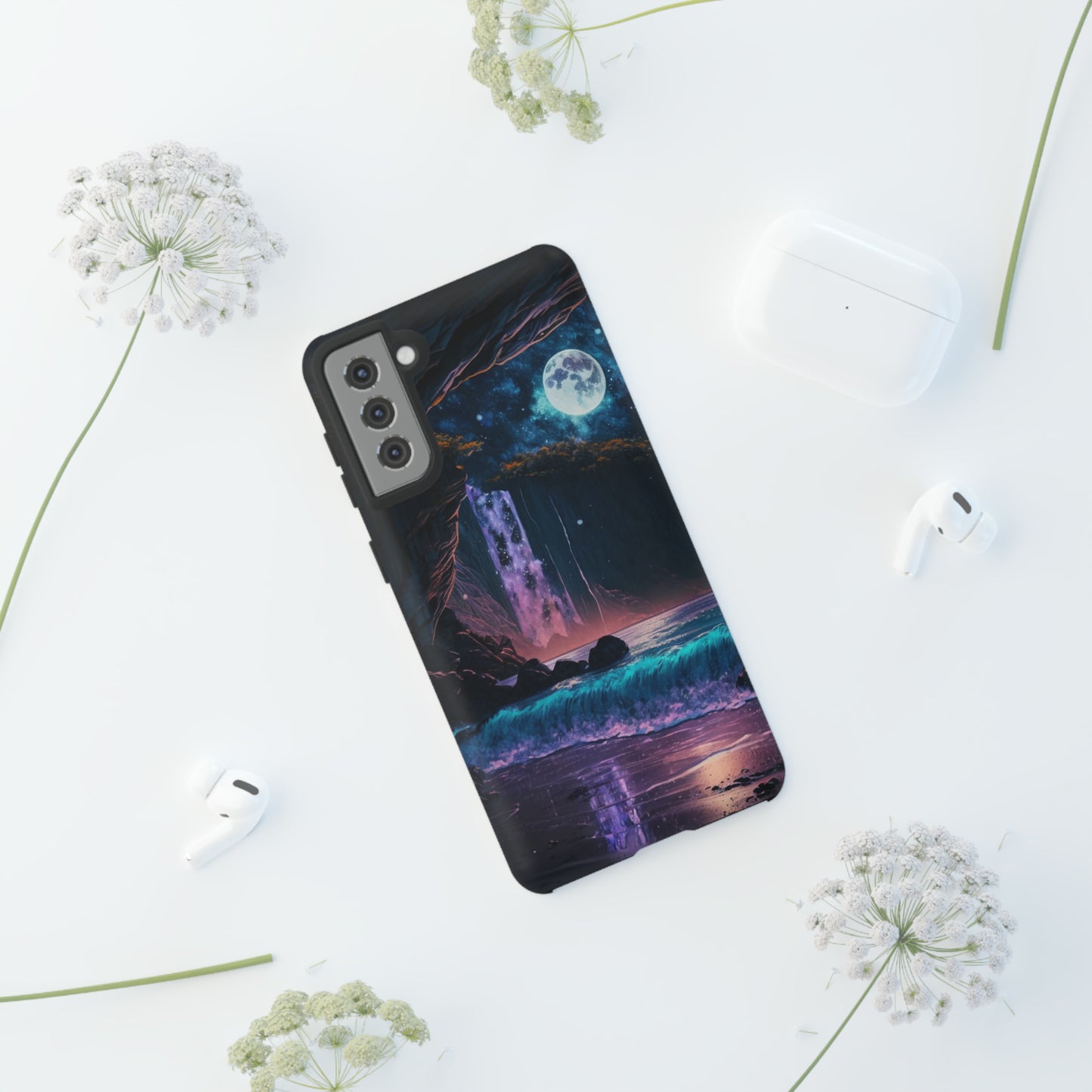 Stardust Divine Design Cave with Full Moon of Phone case