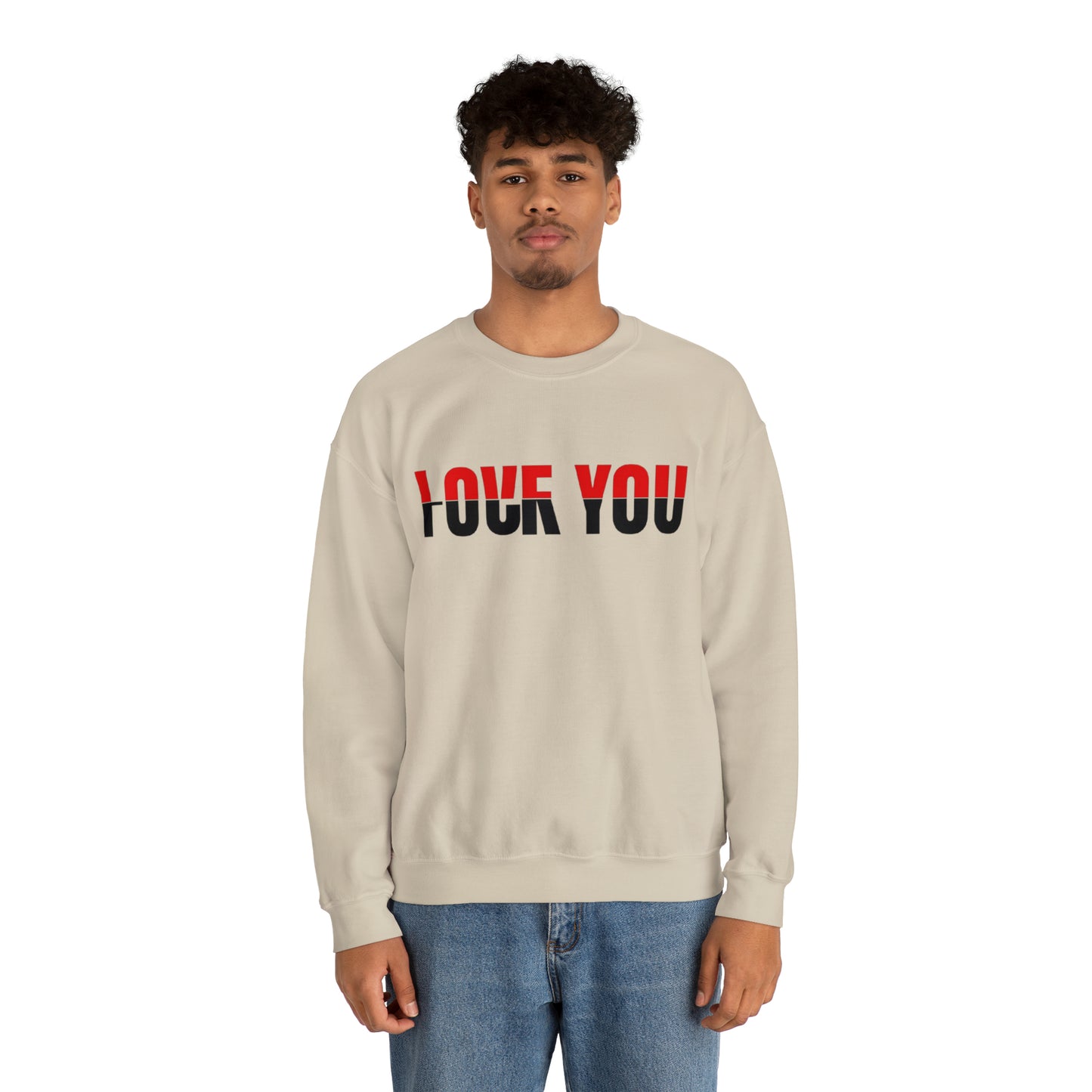 Love u F*** u Rose Heavy Blend™ Crewneck Sweatshirt