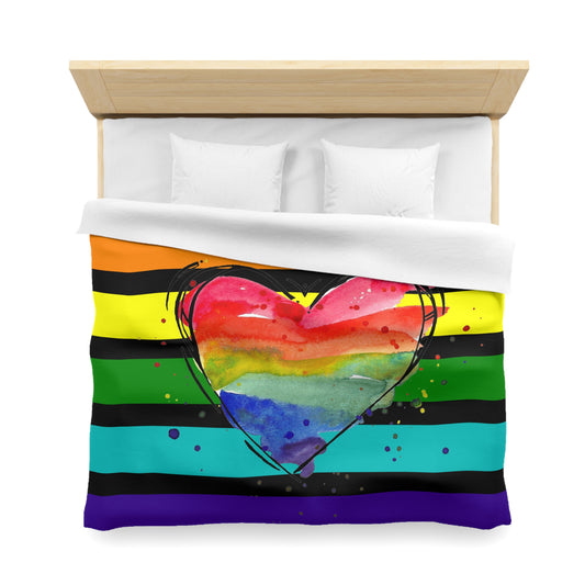 Rainbow Microfiber Duvet Cover - Stardust Divine Design