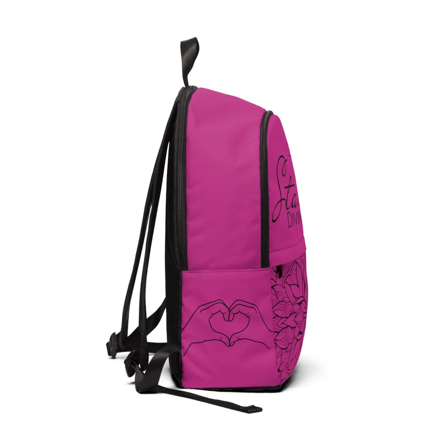 Pink Stardust Fabric Backpack