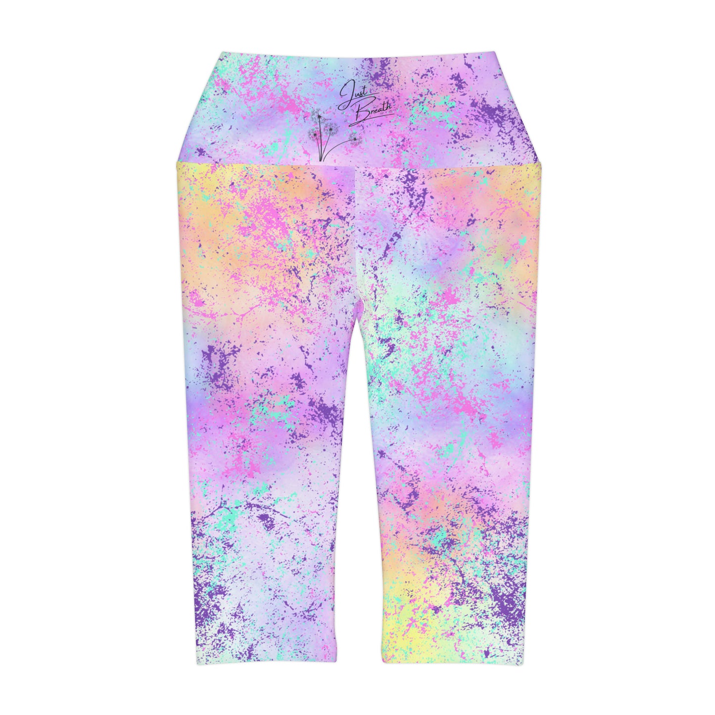 Paint Splater Yoga Capri Leggings (AOP)