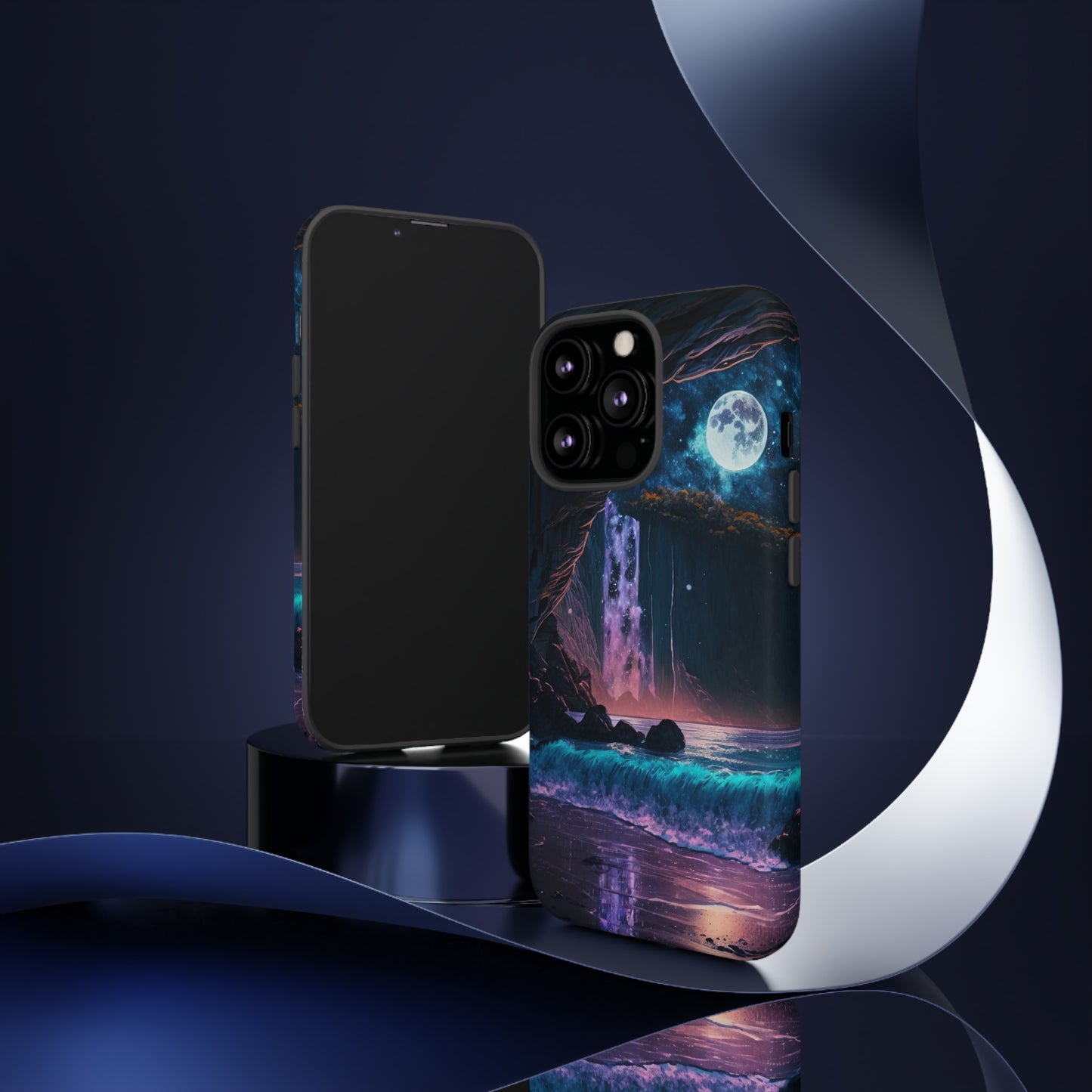 Stardust Divine Design Cave with Full Moon of Phone case