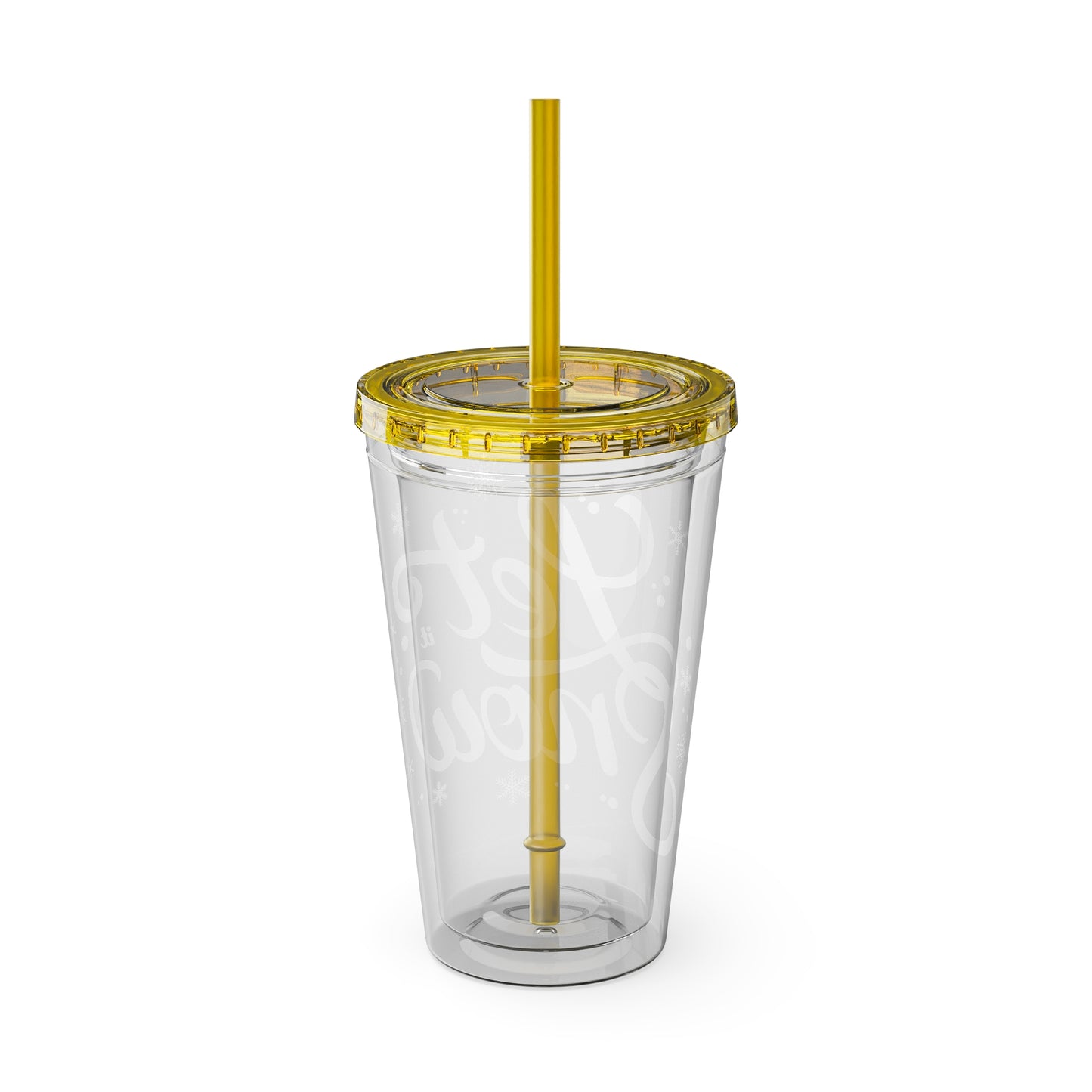 Let it Snow Tumbler with Straw, 16oz - Stardust Divine Design