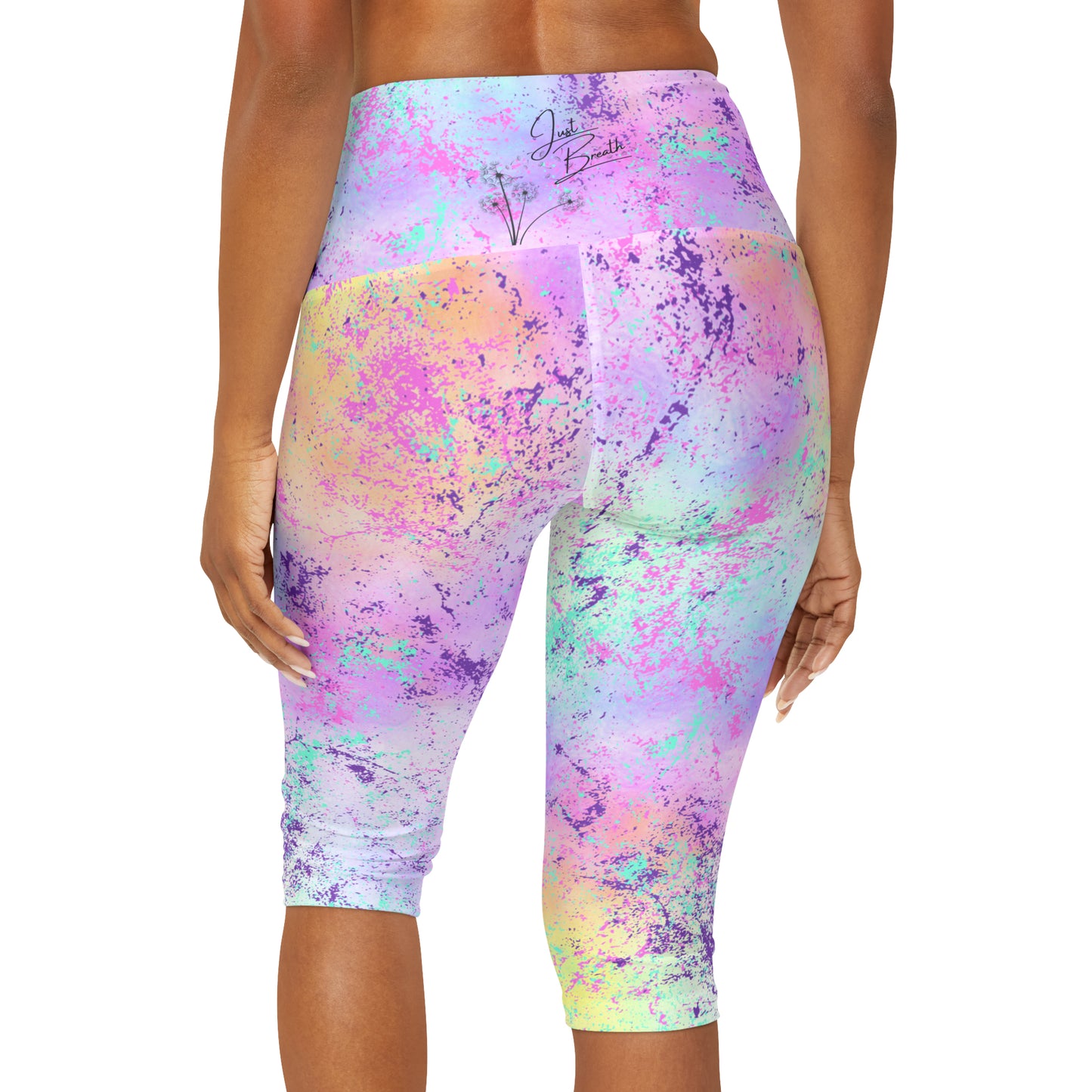 Paint Splater Yoga Capri Leggings (AOP)