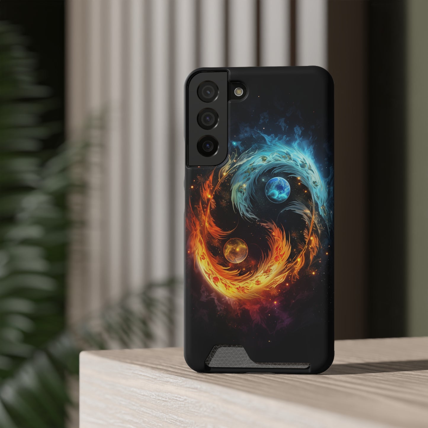 Ying Yang Phone Case With Card Holder