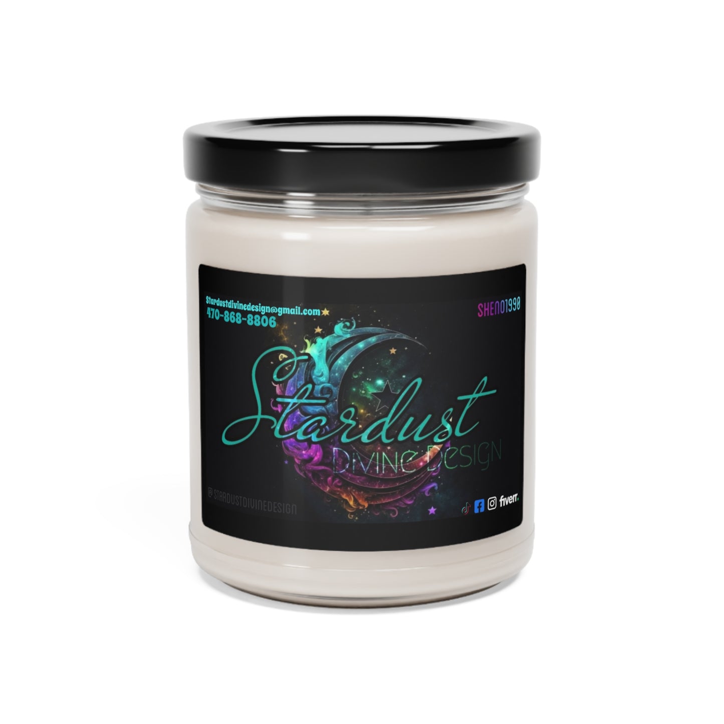 Stardust Scented Soy Candle, 9oz - Stardust Divine Design