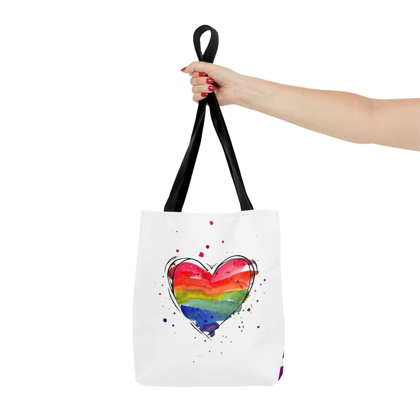 Rainbow Heart Tote Bag