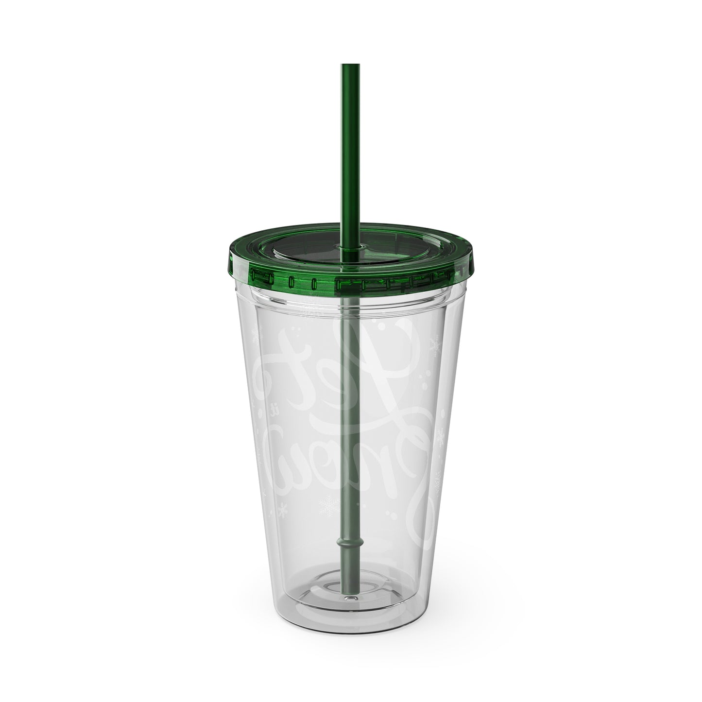 Let it Snow Tumbler with Straw, 16oz - Stardust Divine Design