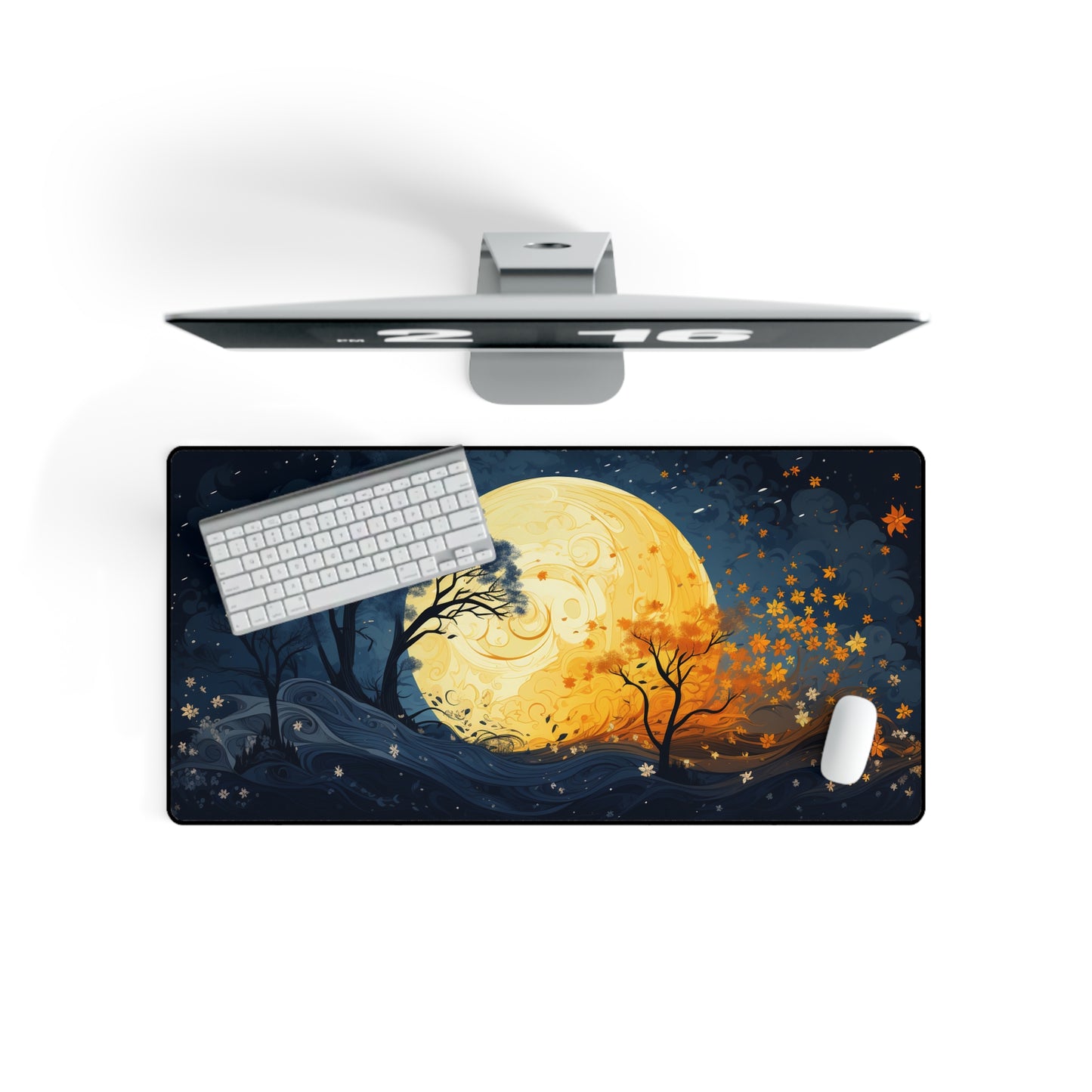 Moon and Trees Desk Mats - Stardust Divine Design