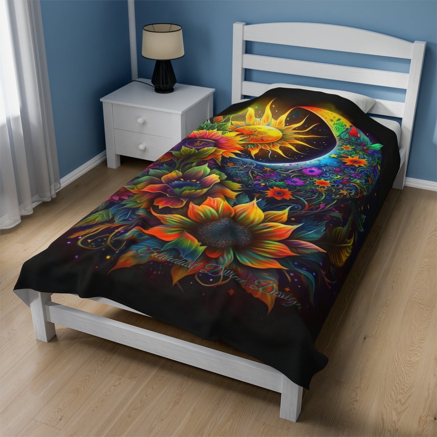 Stardust Velveteen Plush Blanket - Stardust Divine Design