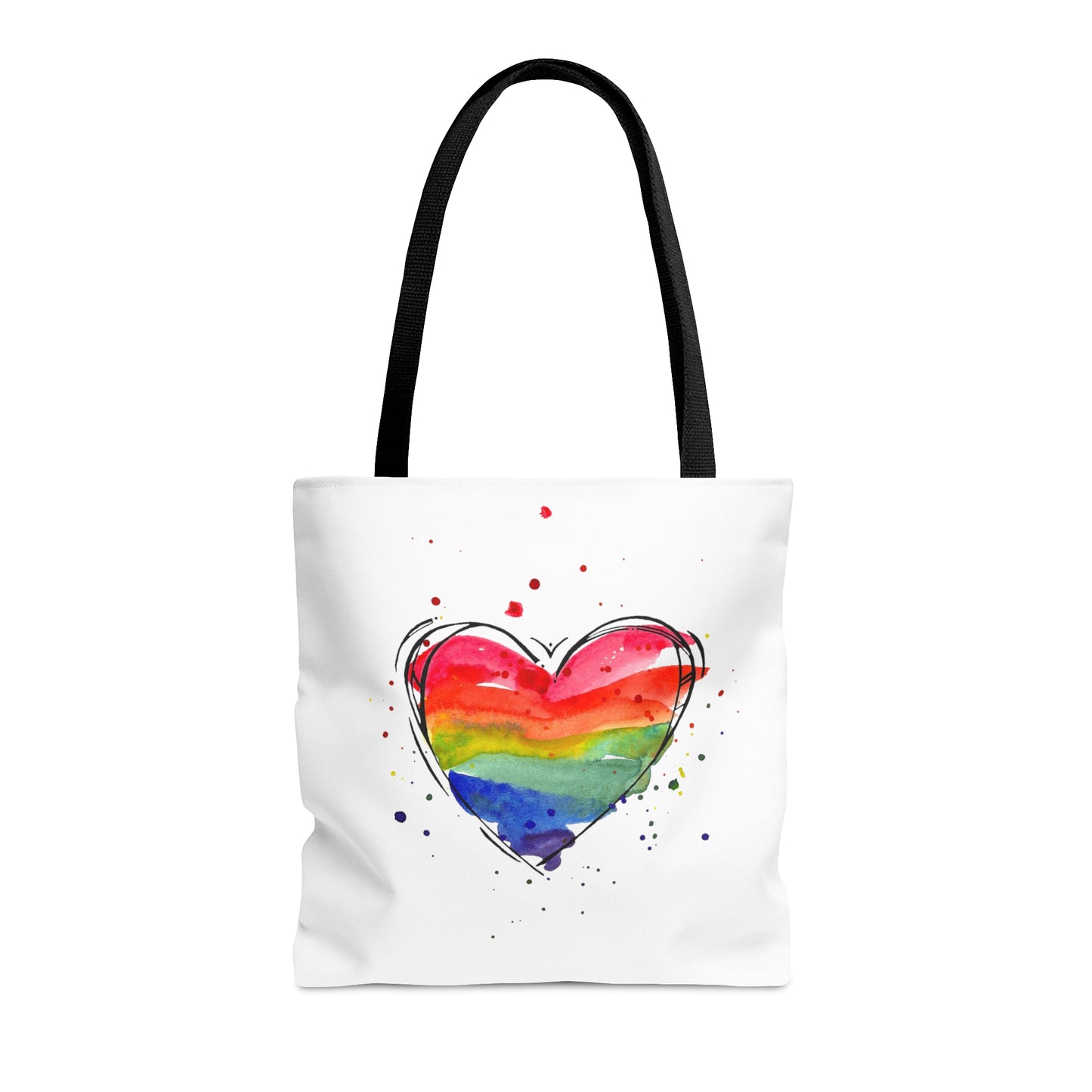 Rainbow Heart Tote Bag