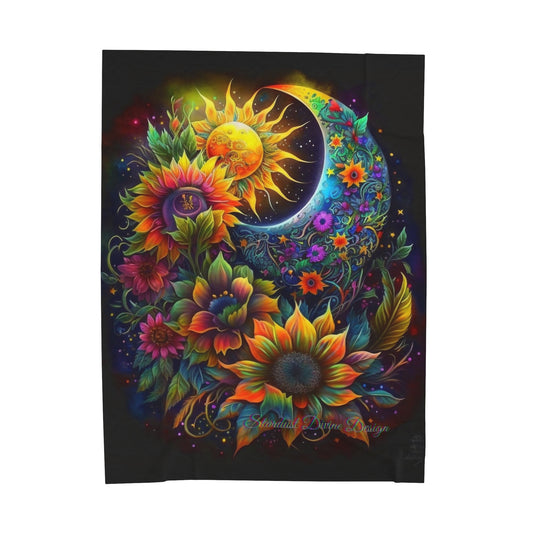 Stardust Velveteen Plush Blanket - Stardust Divine Design