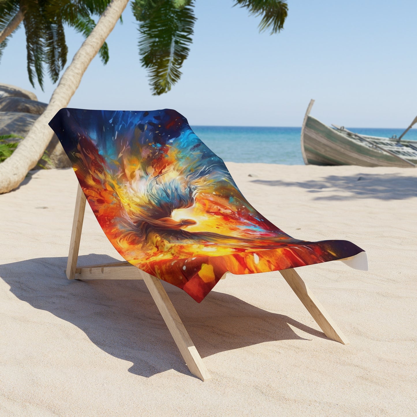 Stardust Divine Design Angel Beach Towel