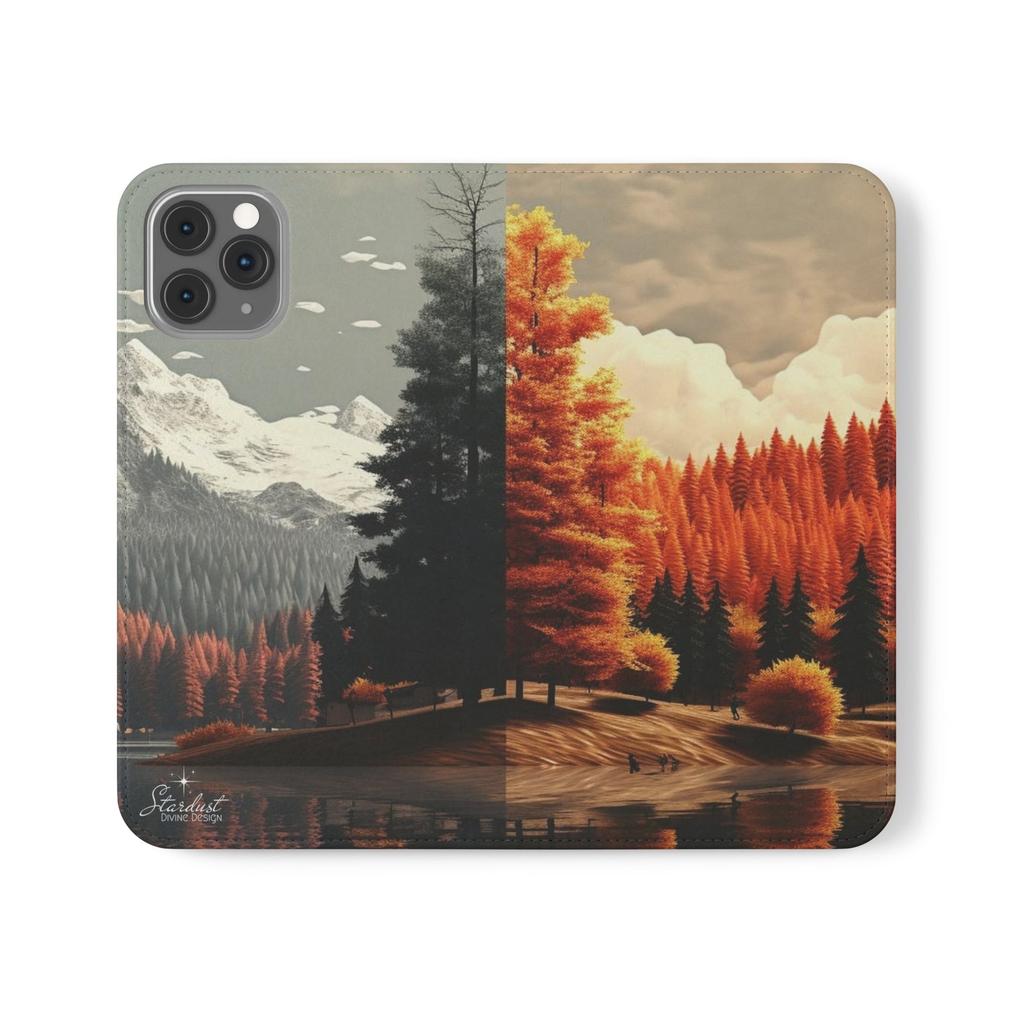 Split Season tree Flip Cases - Stardust Divine Design