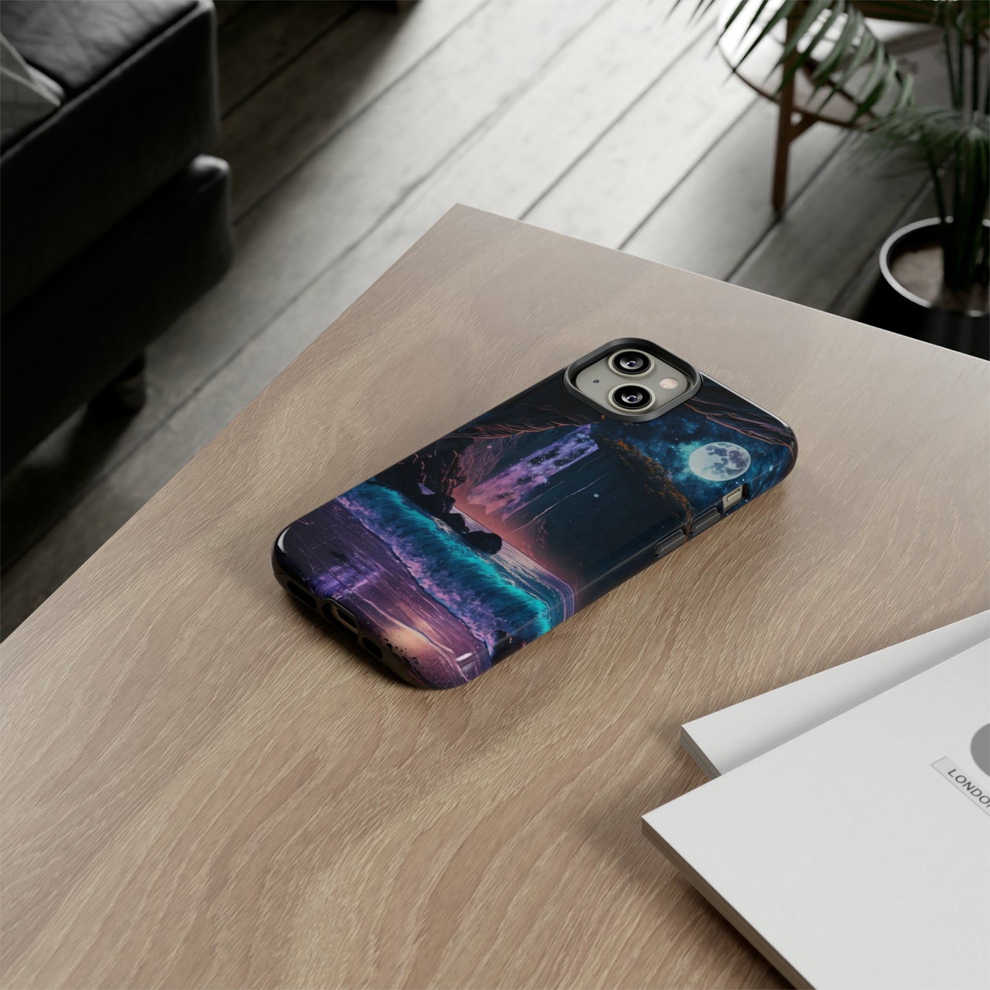 Stardust Divine Design Cave with Full Moon of Phone case