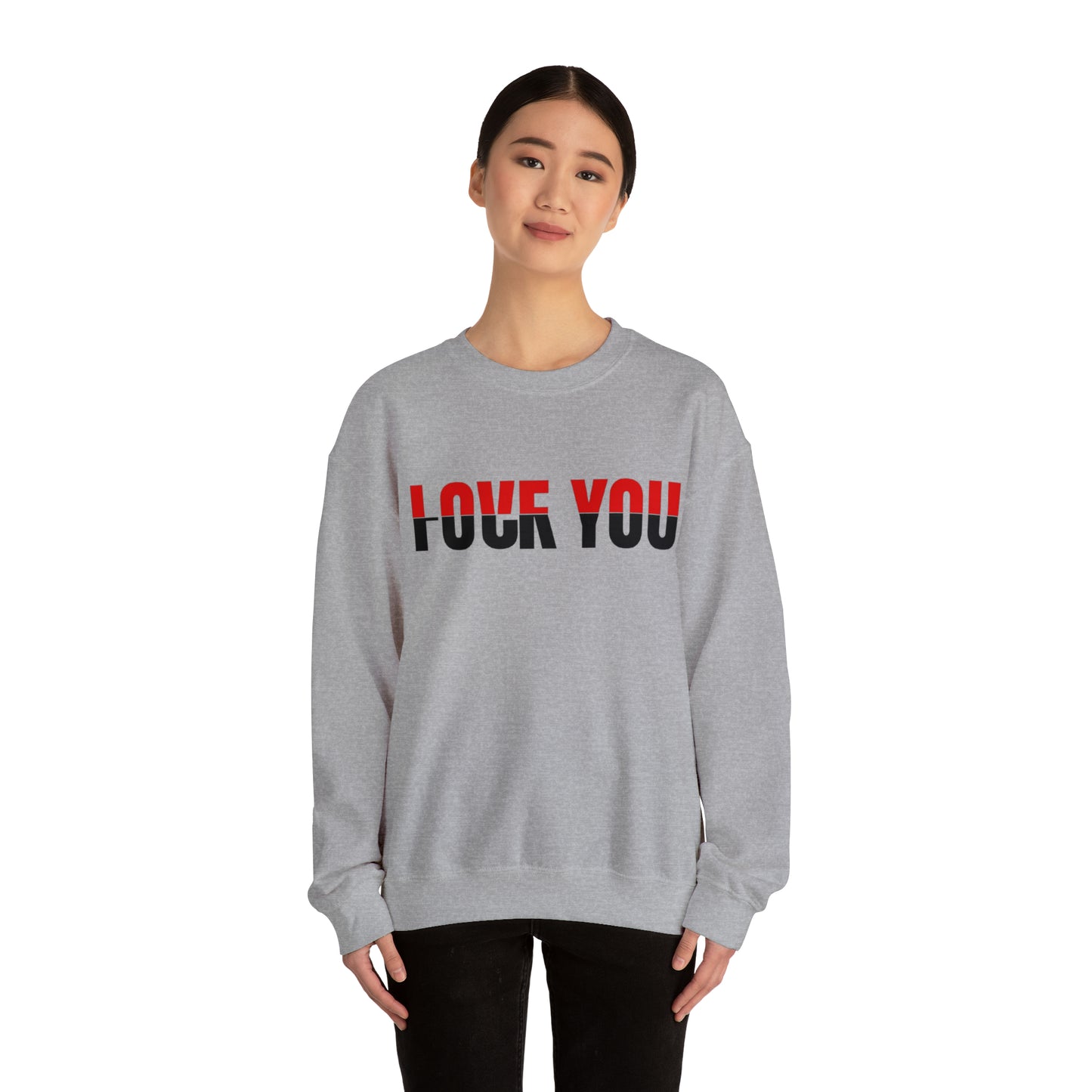 Love u F*** u Rose Heavy Blend™ Crewneck Sweatshirt