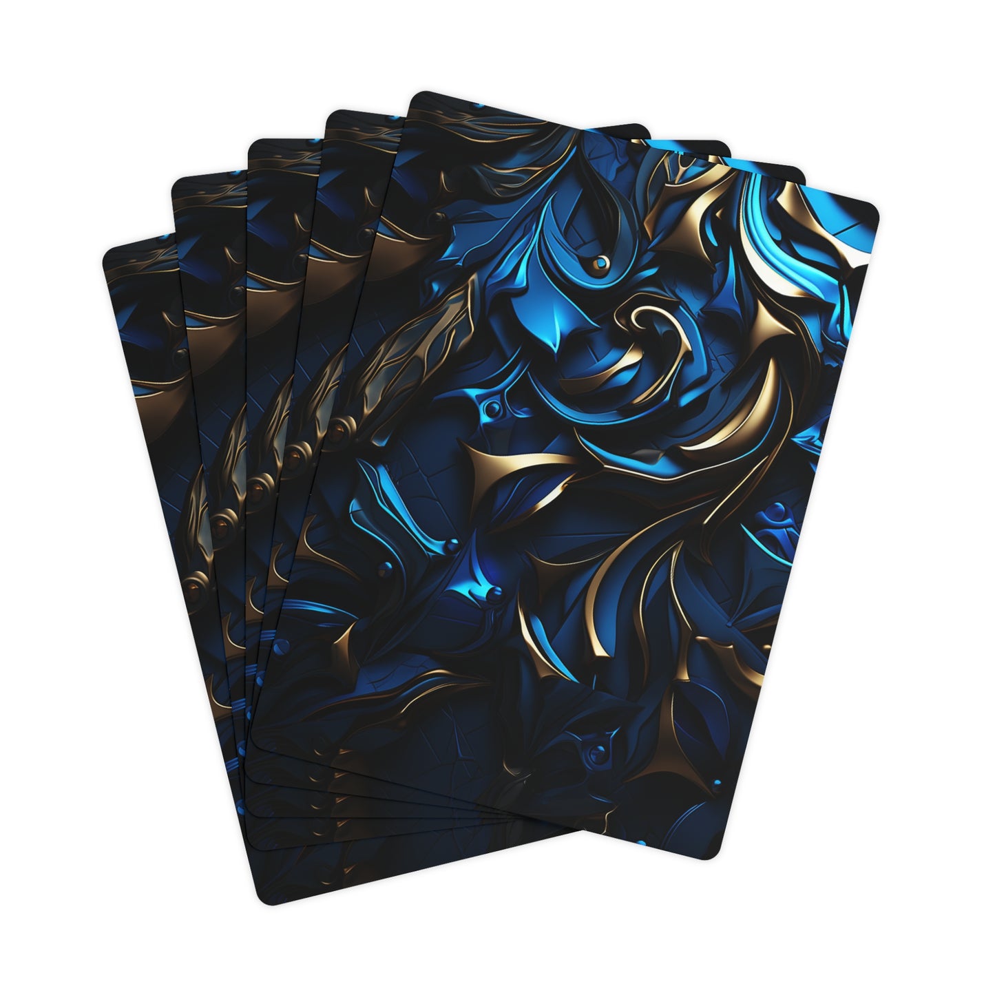 Poker Cards Blue and Black