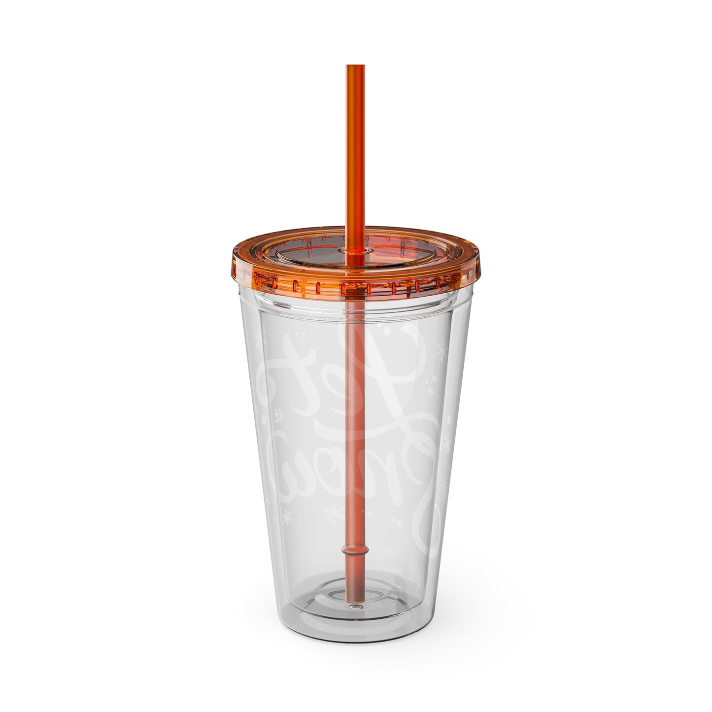 Let it Snow Tumbler with Straw, 16oz - Stardust Divine Design