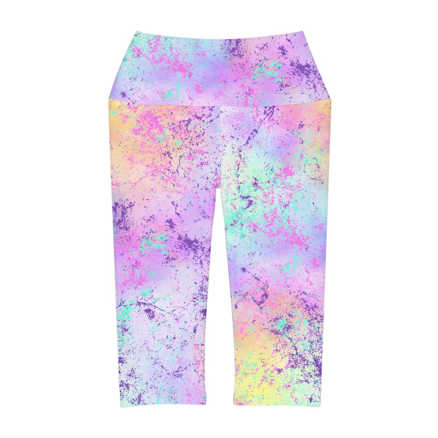 Paint Splater Yoga Capri Leggings (AOP)