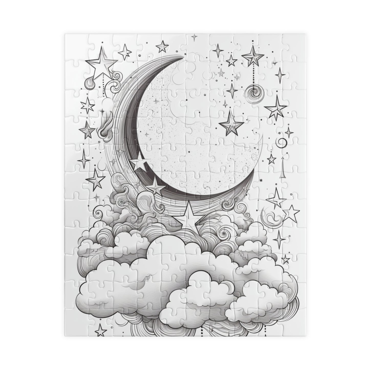 Moon Star Color your Puzzle (110, 252, 500, 1014-piece) - Stardust Divine Design