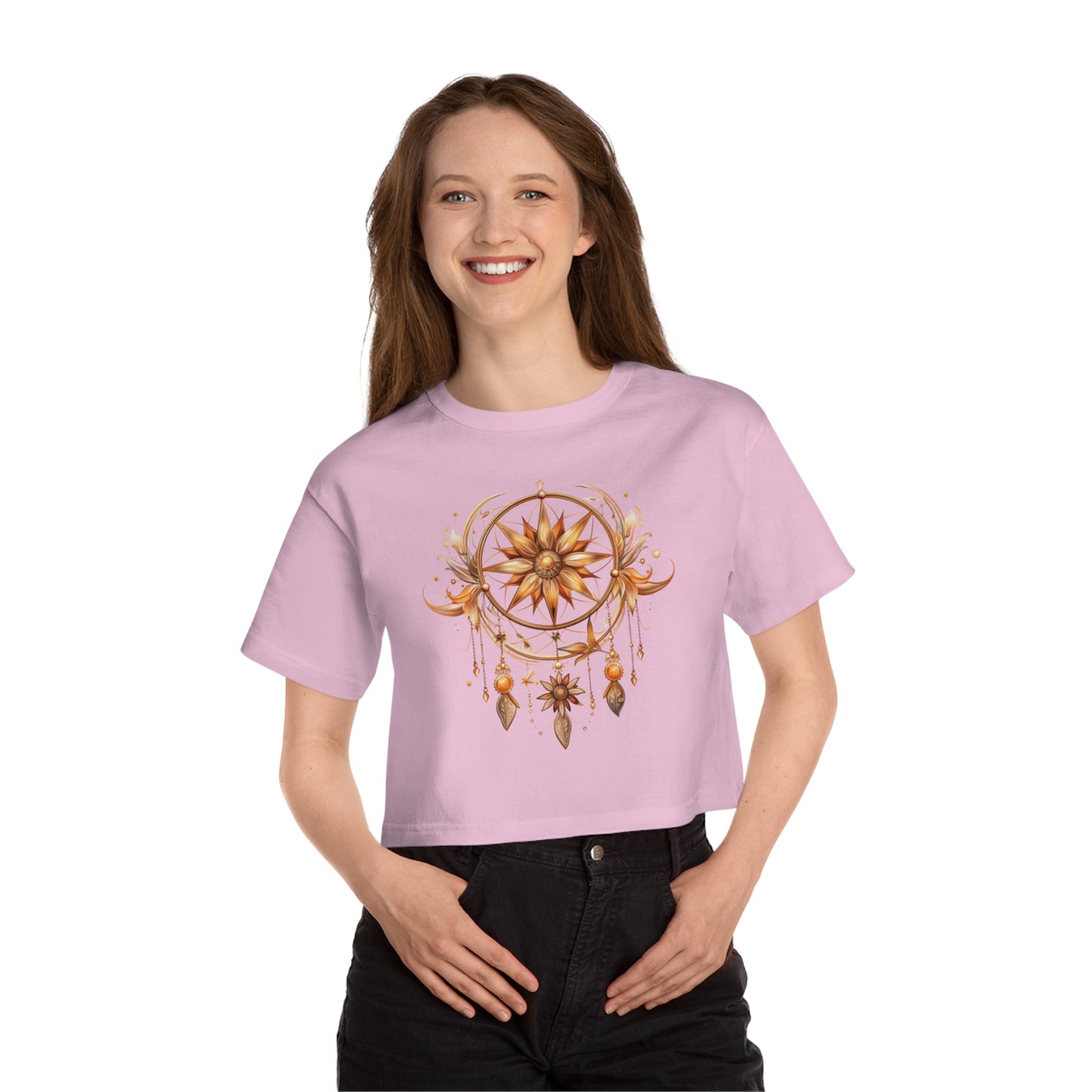 Dreamcatcher gold Champion Women's Heritage Cropped T-Shirt