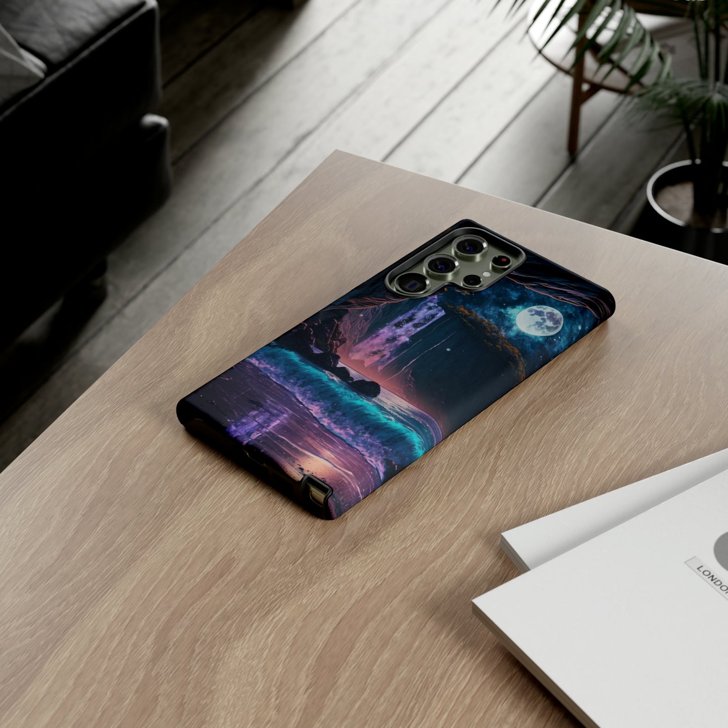 Stardust Divine Design Cave with Full Moon of Phone case