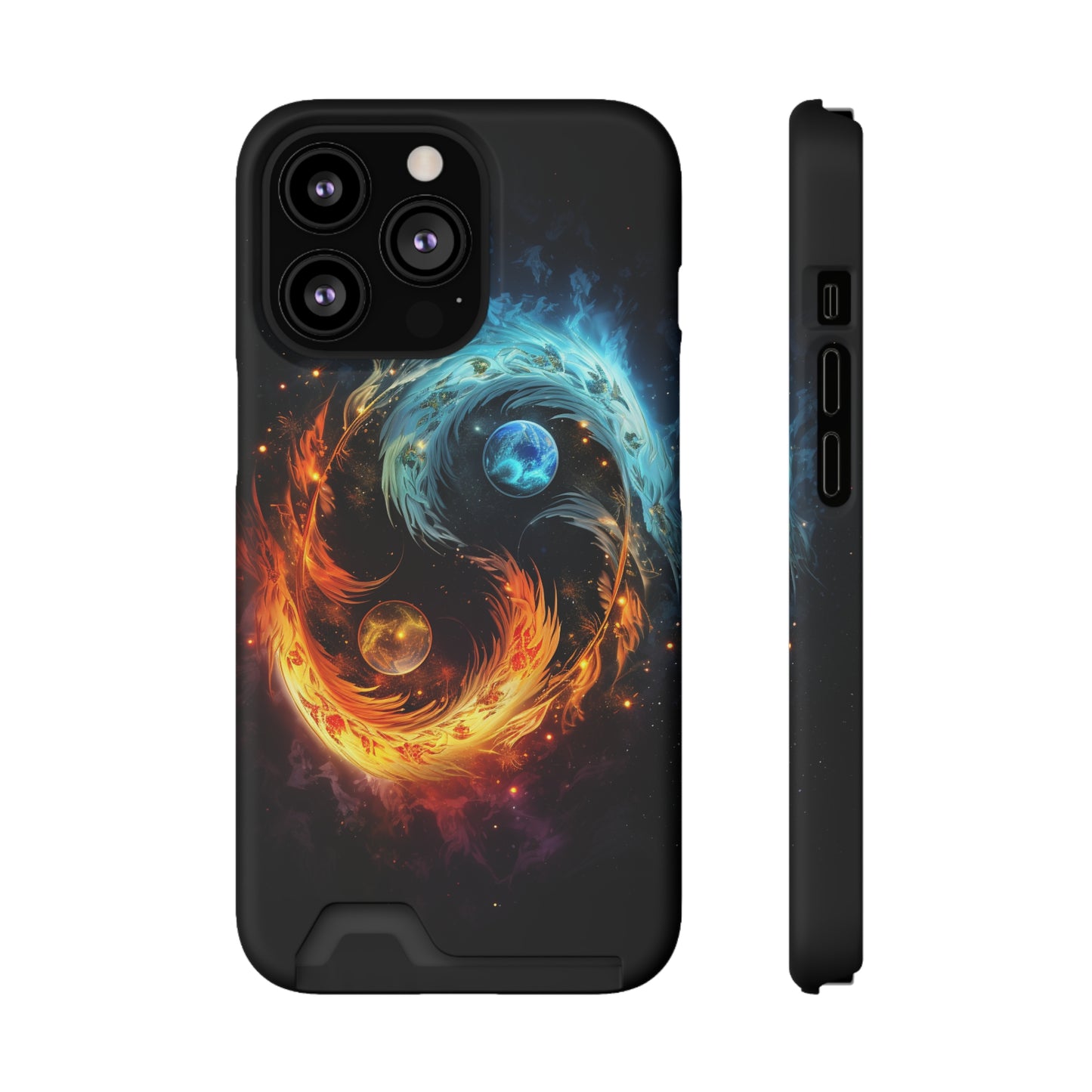 Ying Yang Phone Case With Card Holder