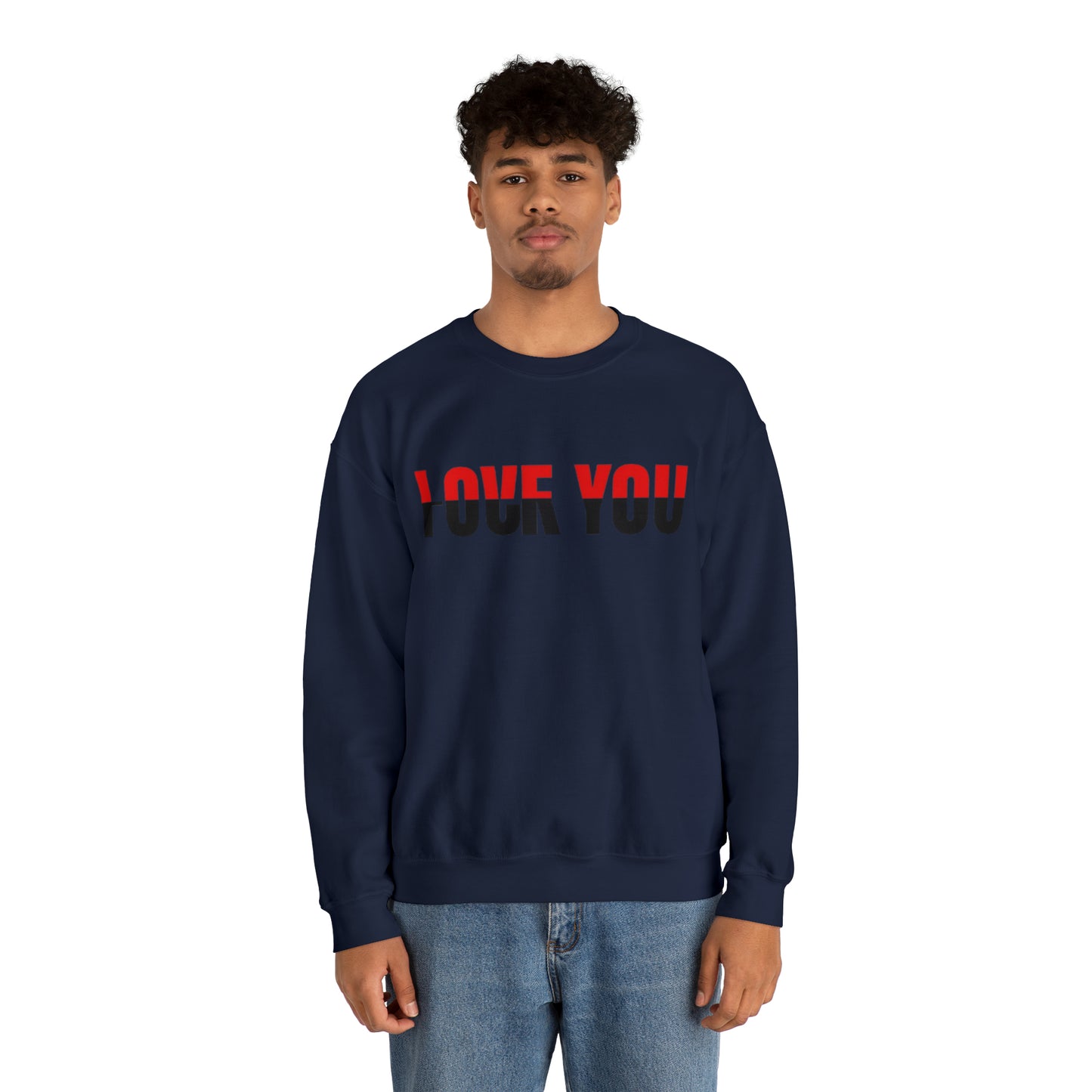 Love u F*** u Rose Heavy Blend™ Crewneck Sweatshirt