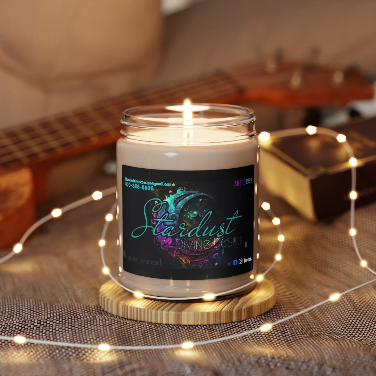 Stardust Scented Soy Candle, 9oz - Stardust Divine Design