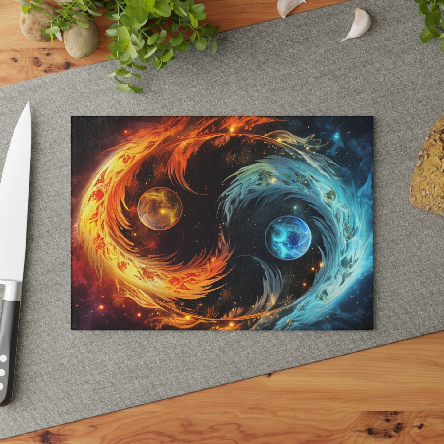 Glass Cutting Board - Stardust Divine Design