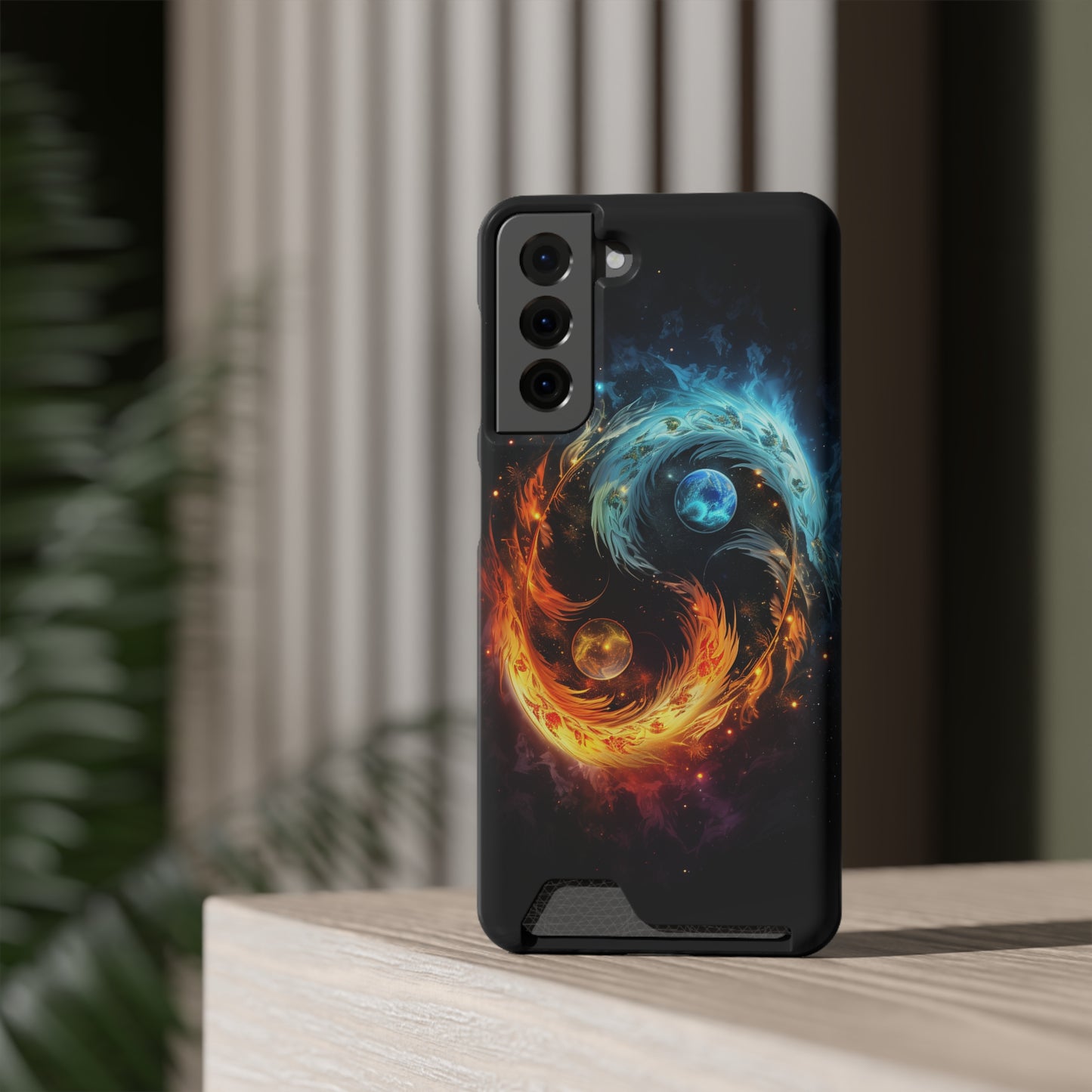 Ying Yang Phone Case With Card Holder