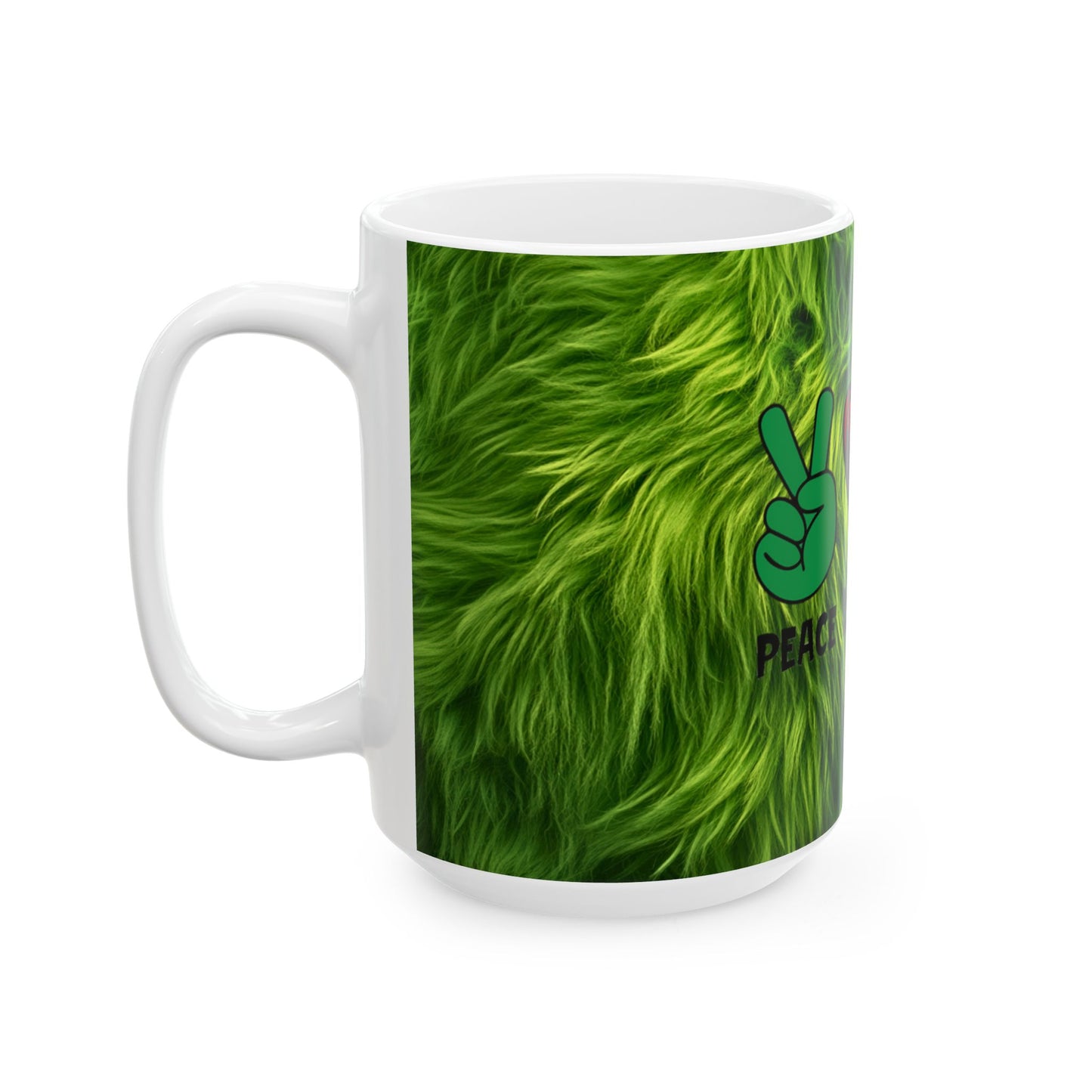 Peach Love Grinch Ceramic Mug, (11oz, 15oz)