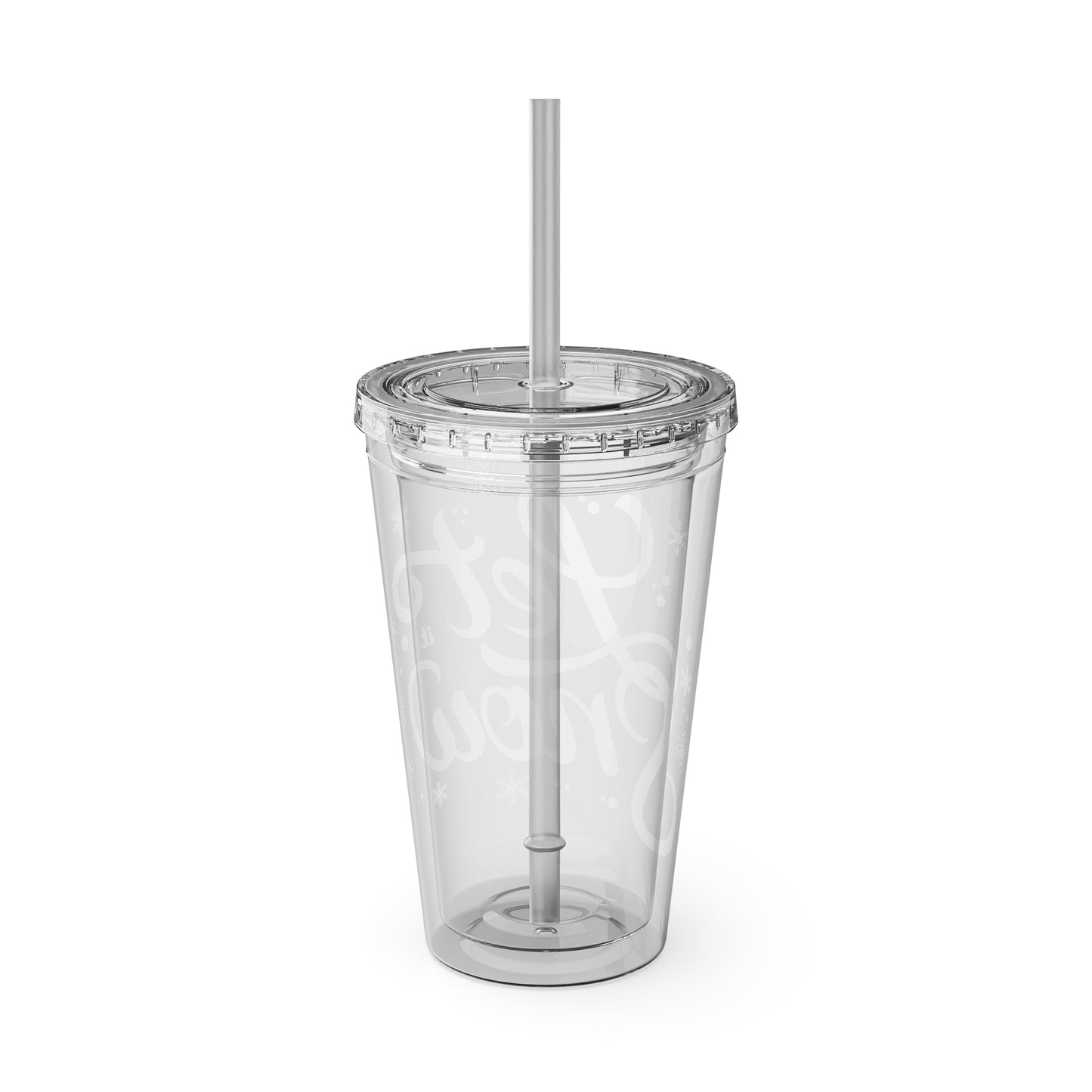 Let it Snow Tumbler with Straw, 16oz - Stardust Divine Design