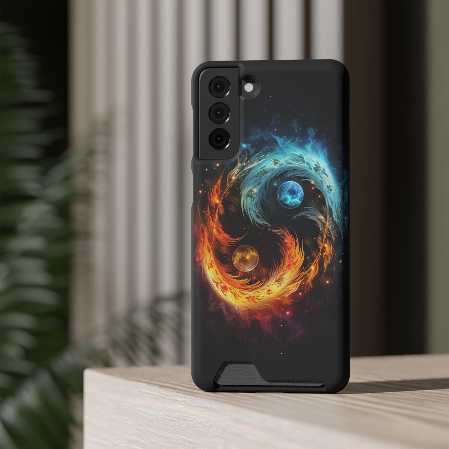 Ying Yang Phone Case With Card Holder