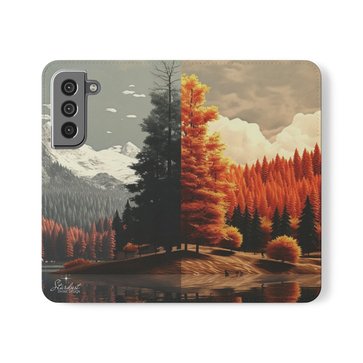 Split Season tree Flip Cases - Stardust Divine Design