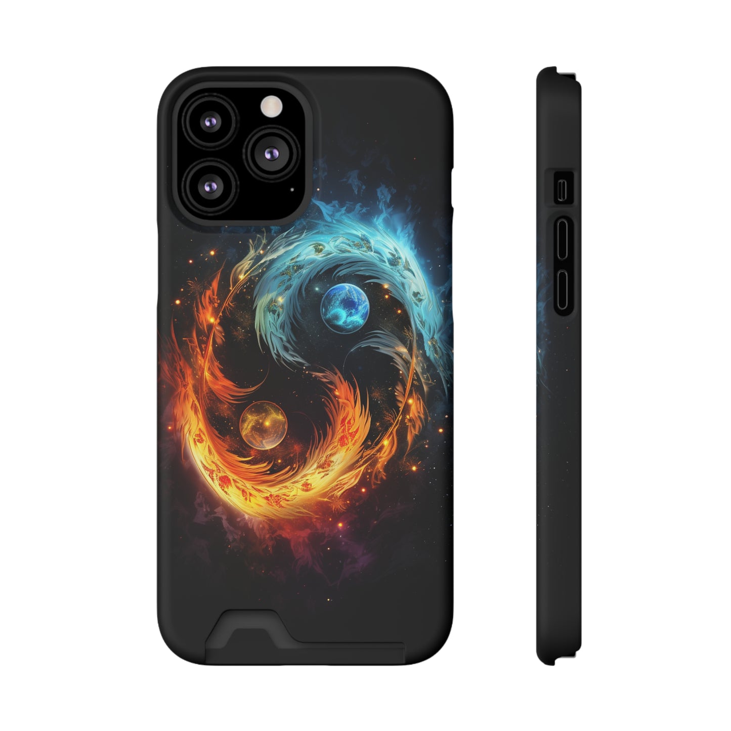 Ying Yang Phone Case With Card Holder