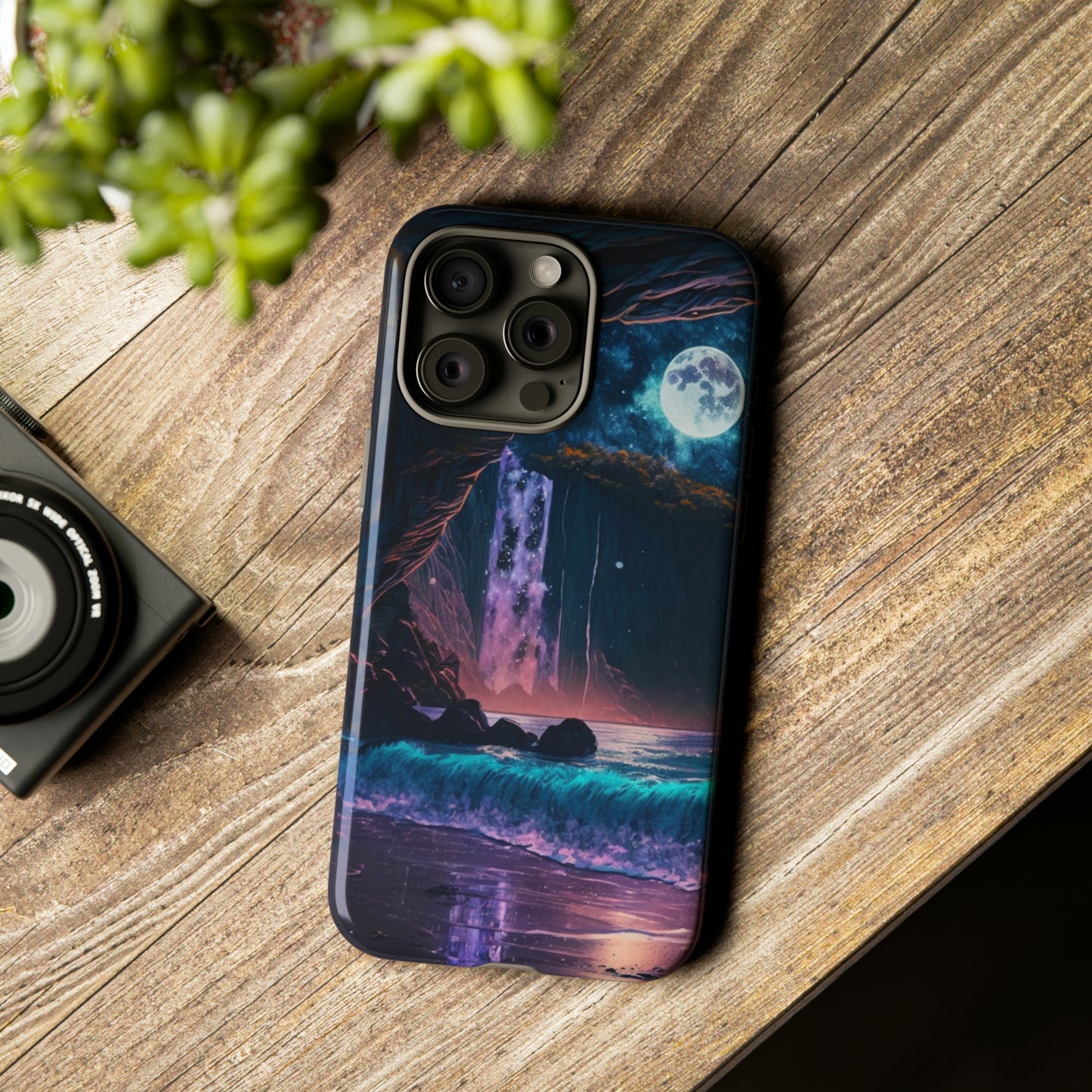 Stardust Divine Design Cave with Full Moon of Phone case