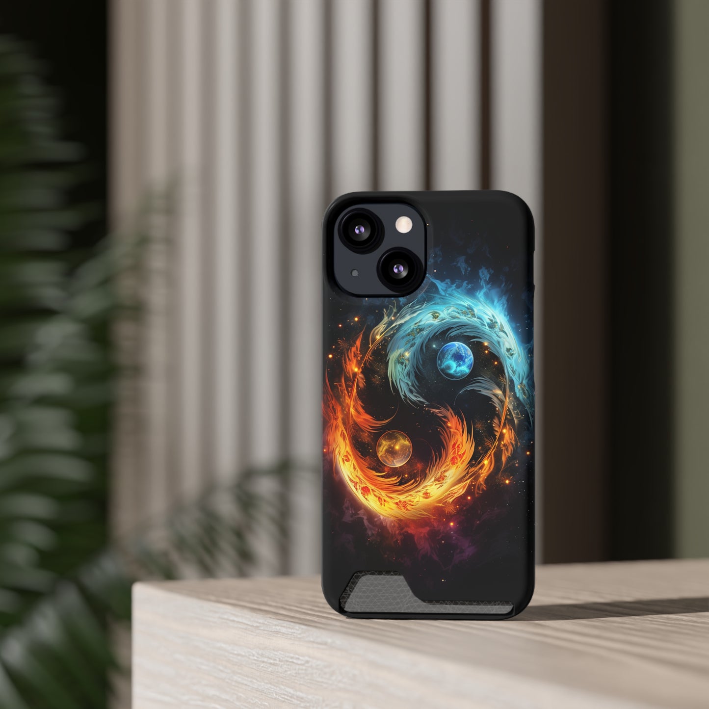 Ying Yang Phone Case With Card Holder