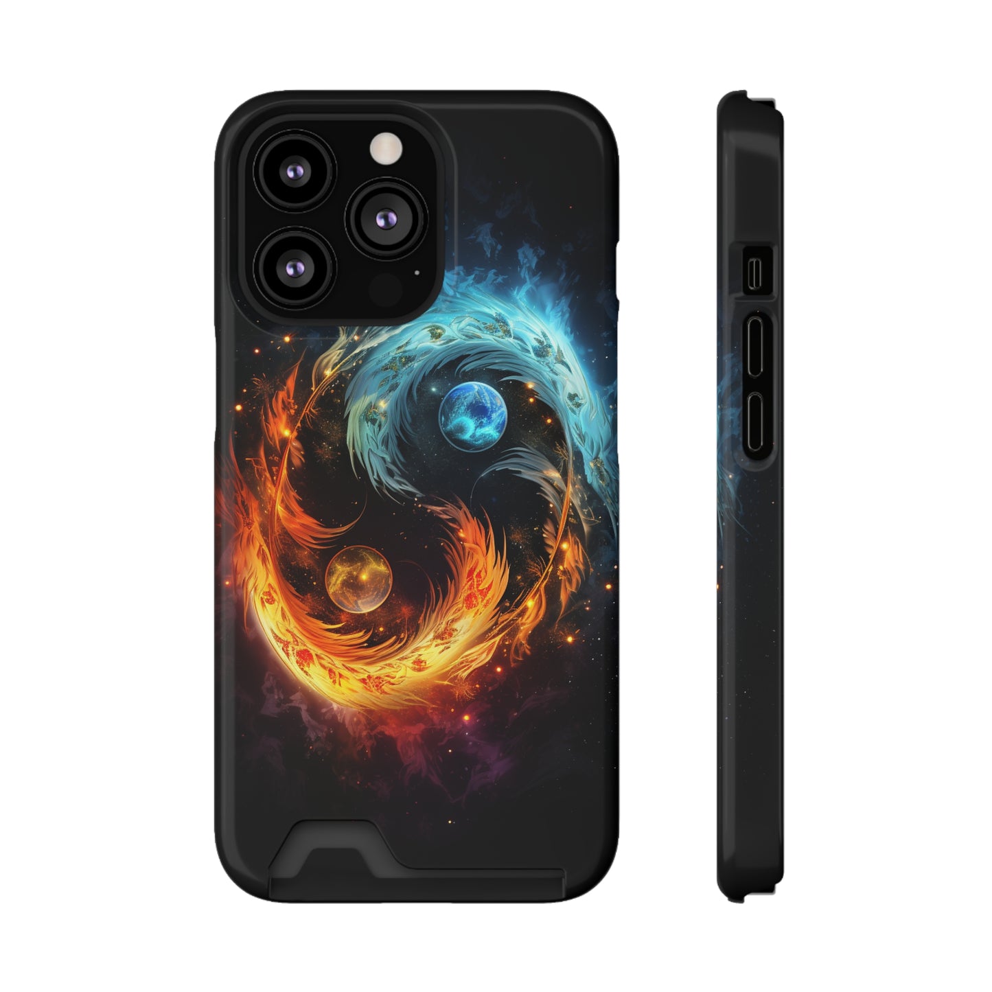 Ying Yang Phone Case With Card Holder