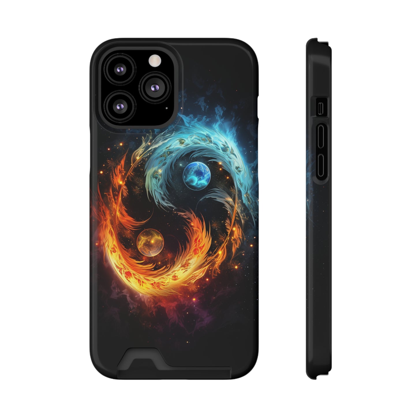 Ying Yang Phone Case With Card Holder