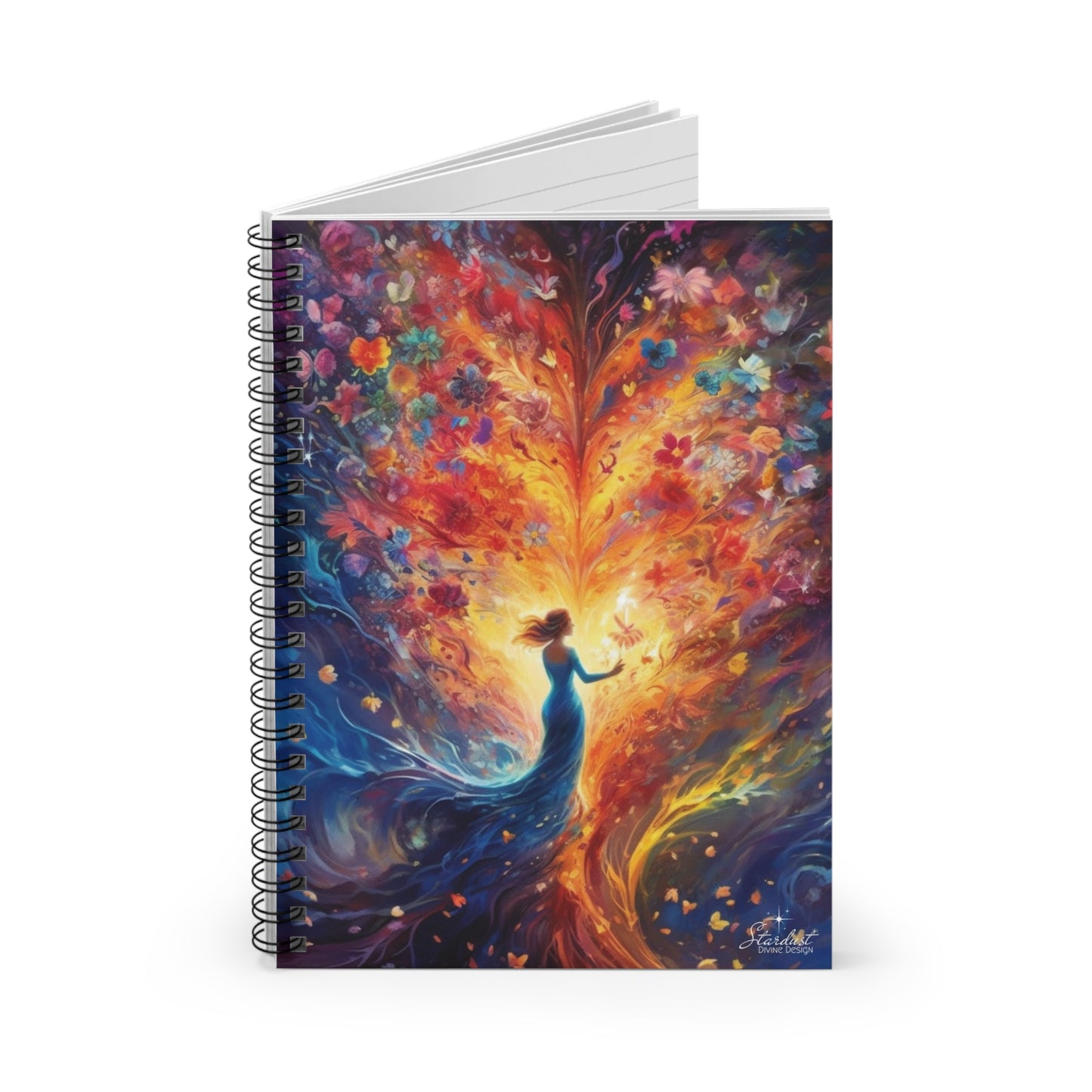 Stardust Divine Design Angel Spiral Notebook - Ruled Line