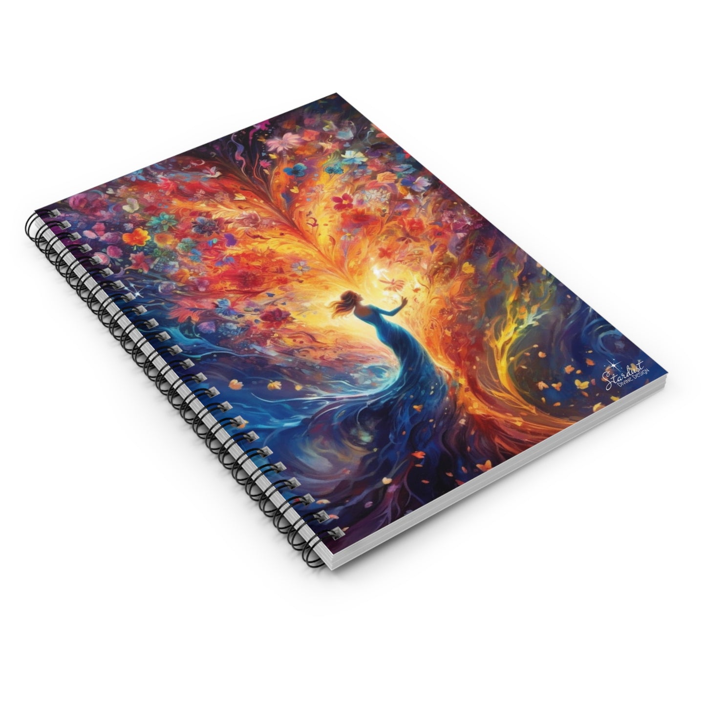 Stardust Divine Design Angel Spiral Notebook - Ruled Line