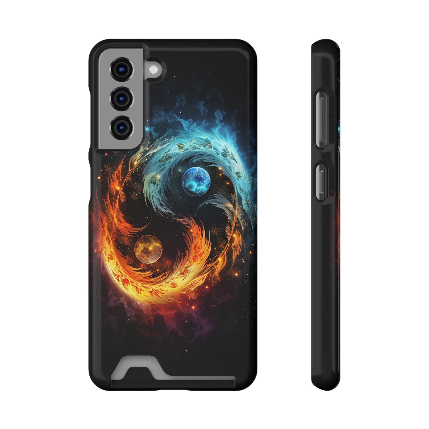 Ying Yang Phone Case With Card Holder