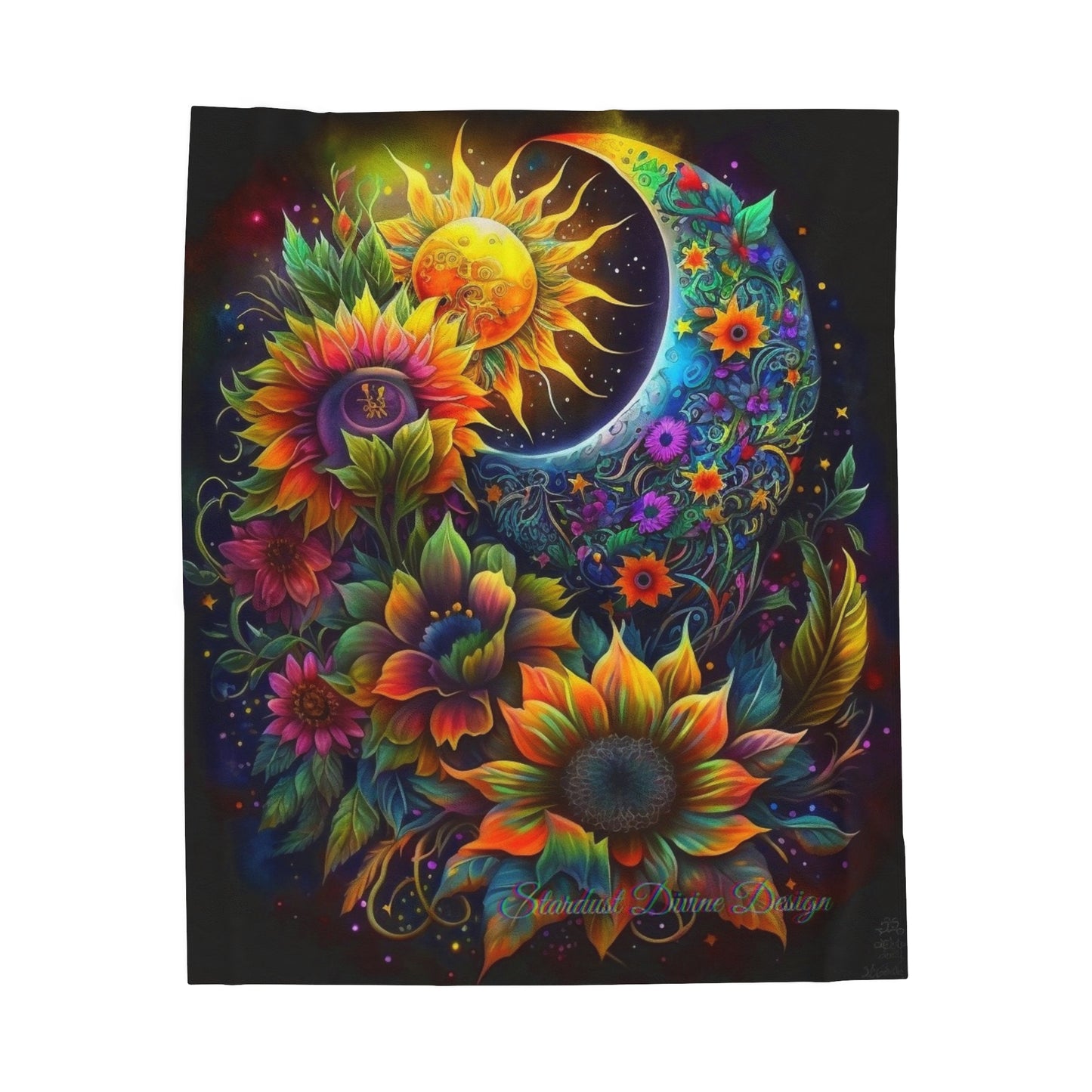 Stardust Velveteen Plush Blanket - Stardust Divine Design