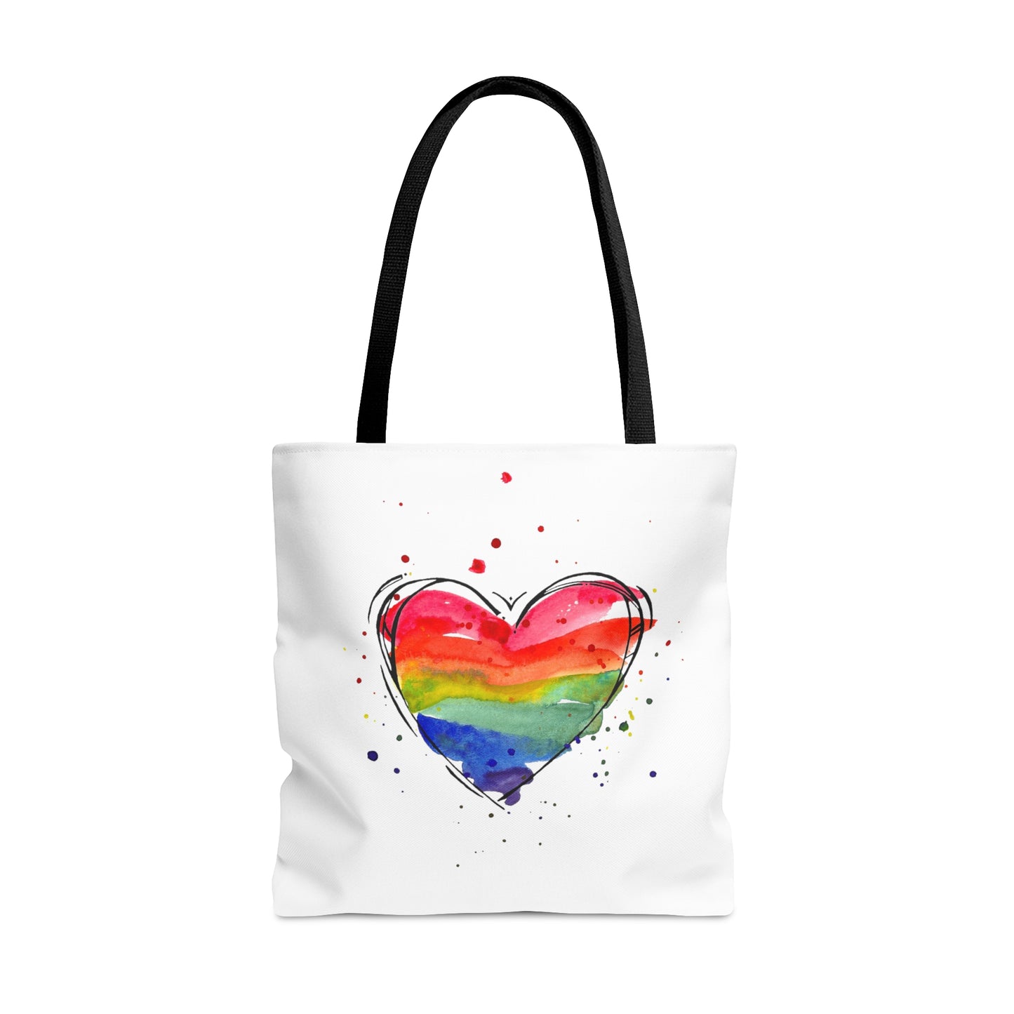 Rainbow Heart Tote Bag